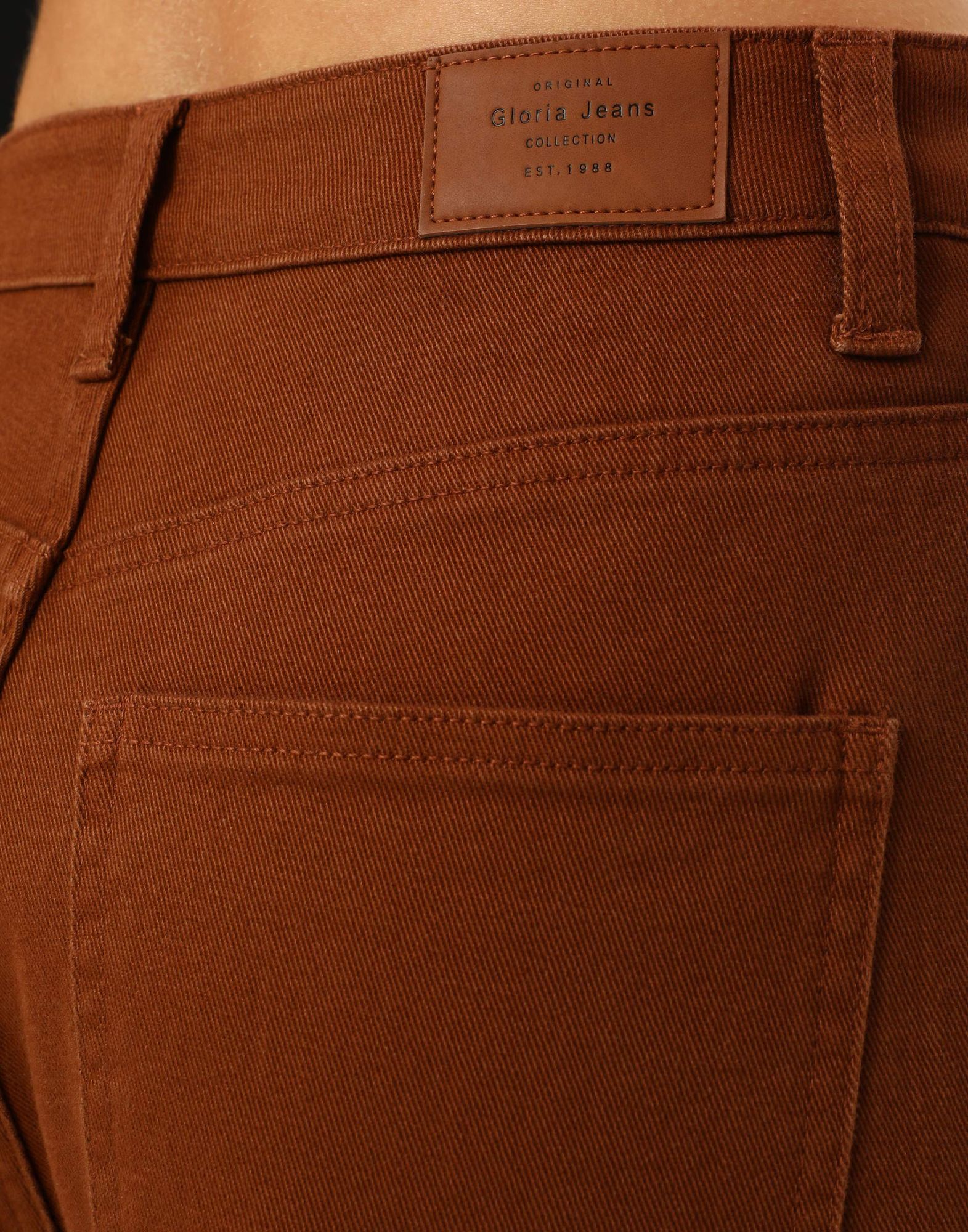 Джинсы Wide leg Cargo медного цвета -3