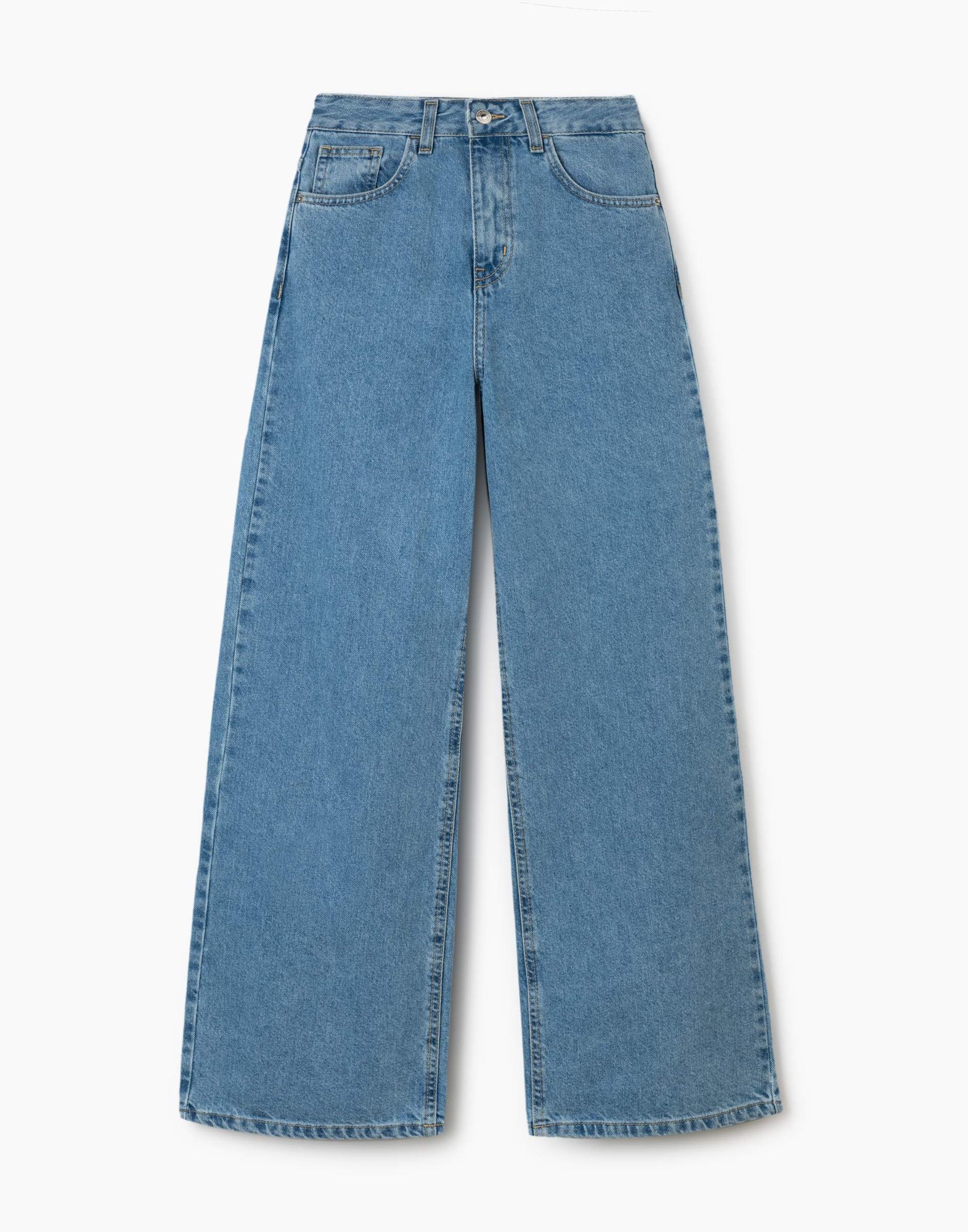 Джинсы Wide leg с высокой талией для девочки-1