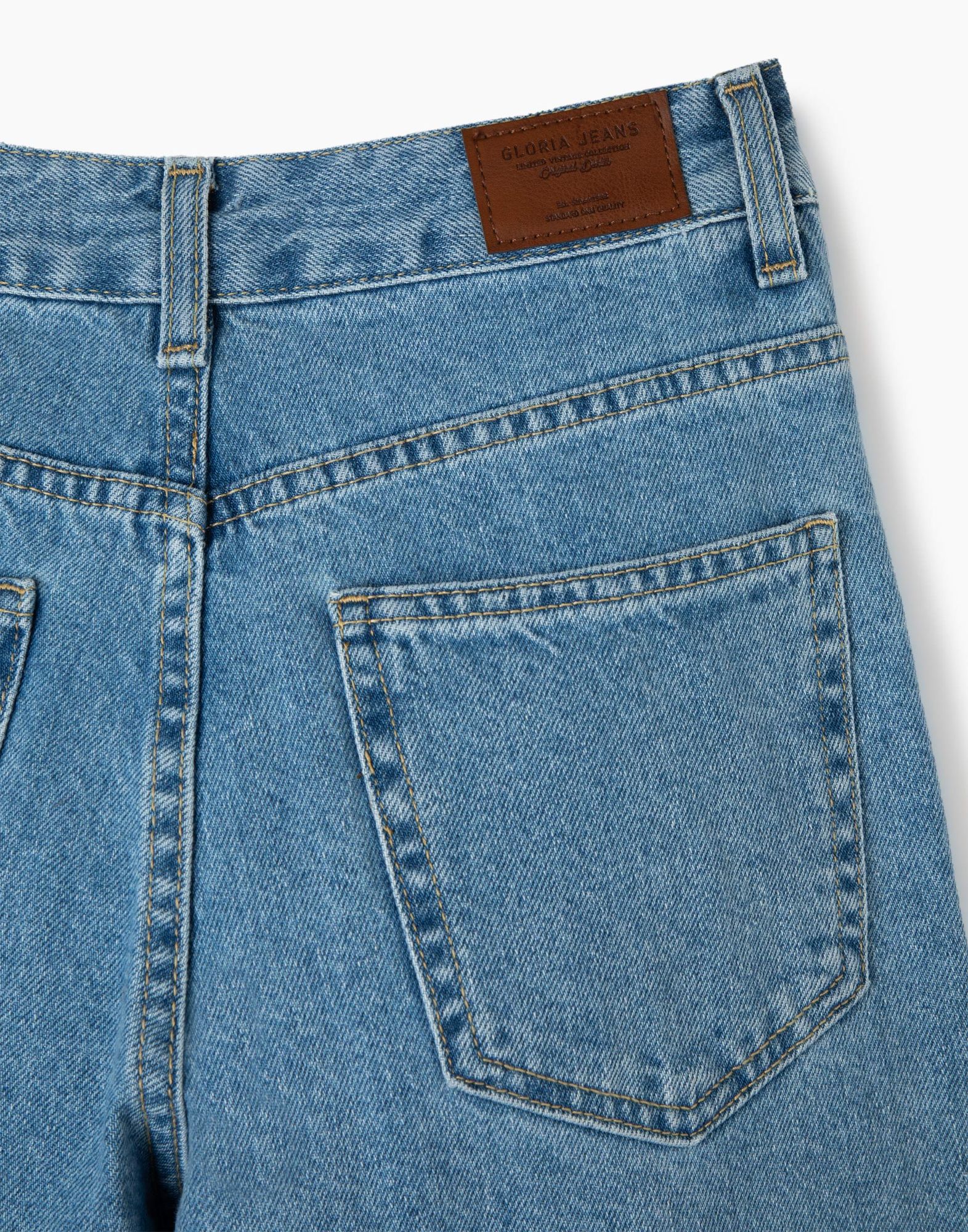 Джинсы Wide leg с высокой талией для девочки-3