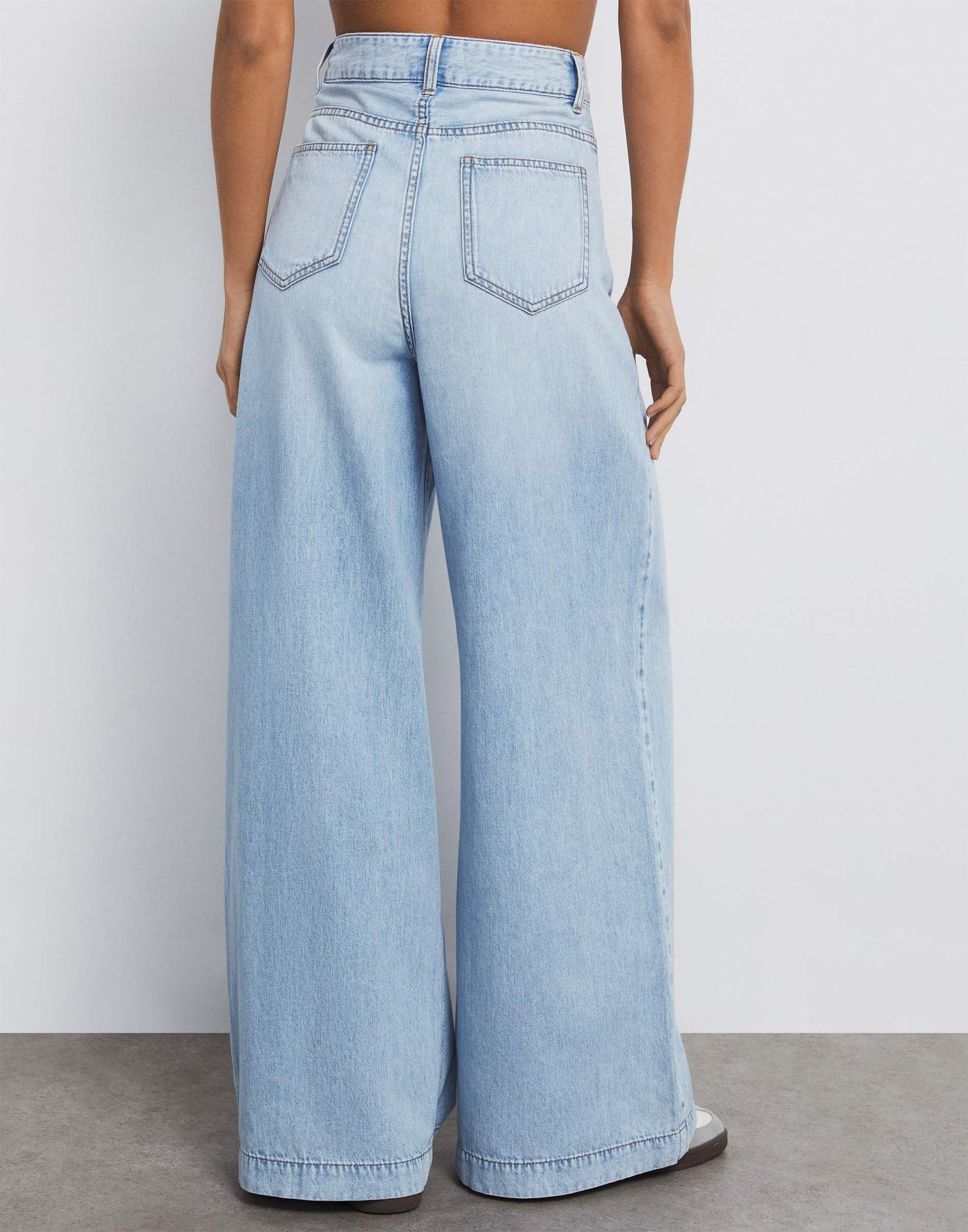 Джинсы Wide leg с высокой талией GJN031102-2 купить по цене от 699 ...
