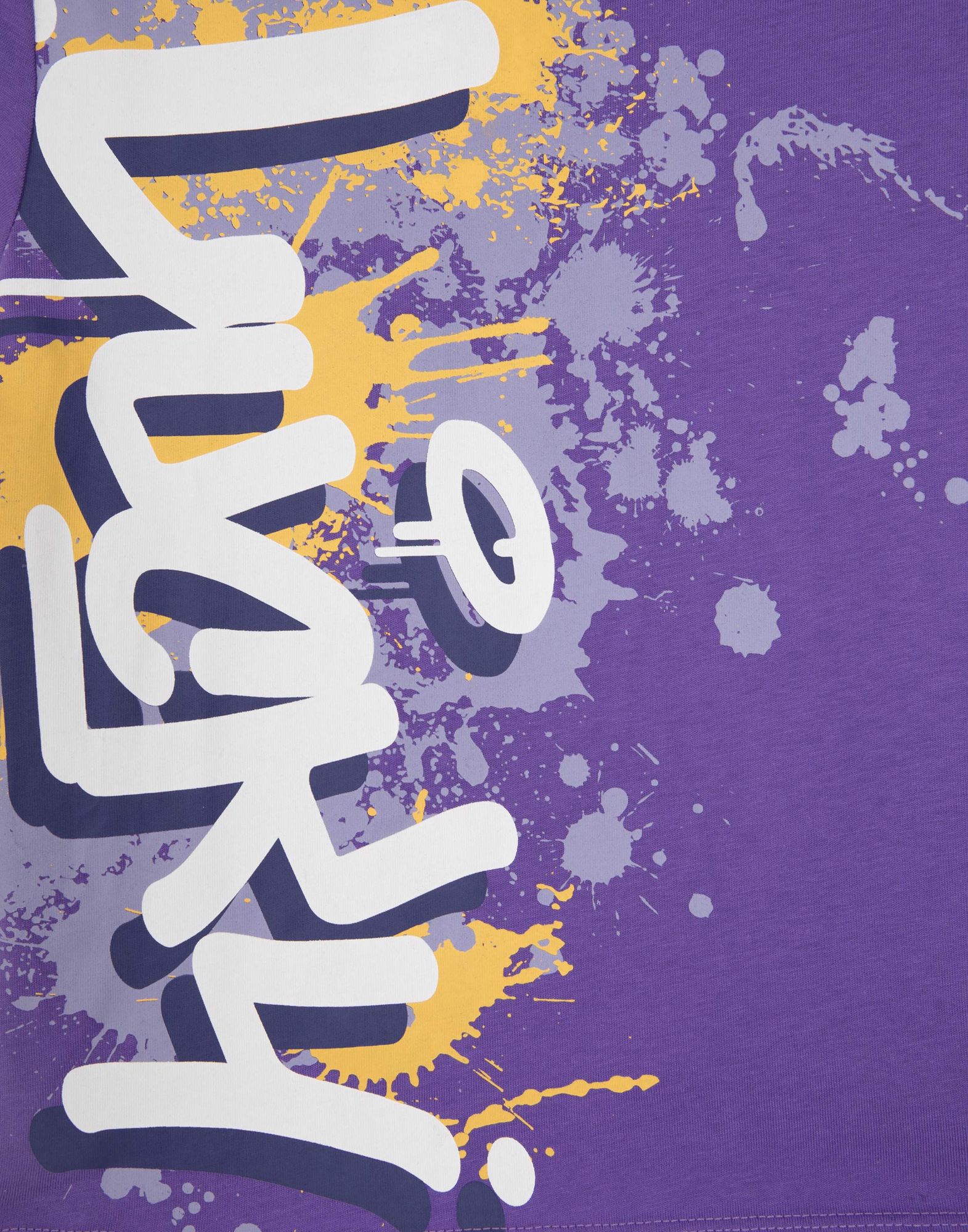 Фиолетовая футболка с граффити-принтом для мальчика-3