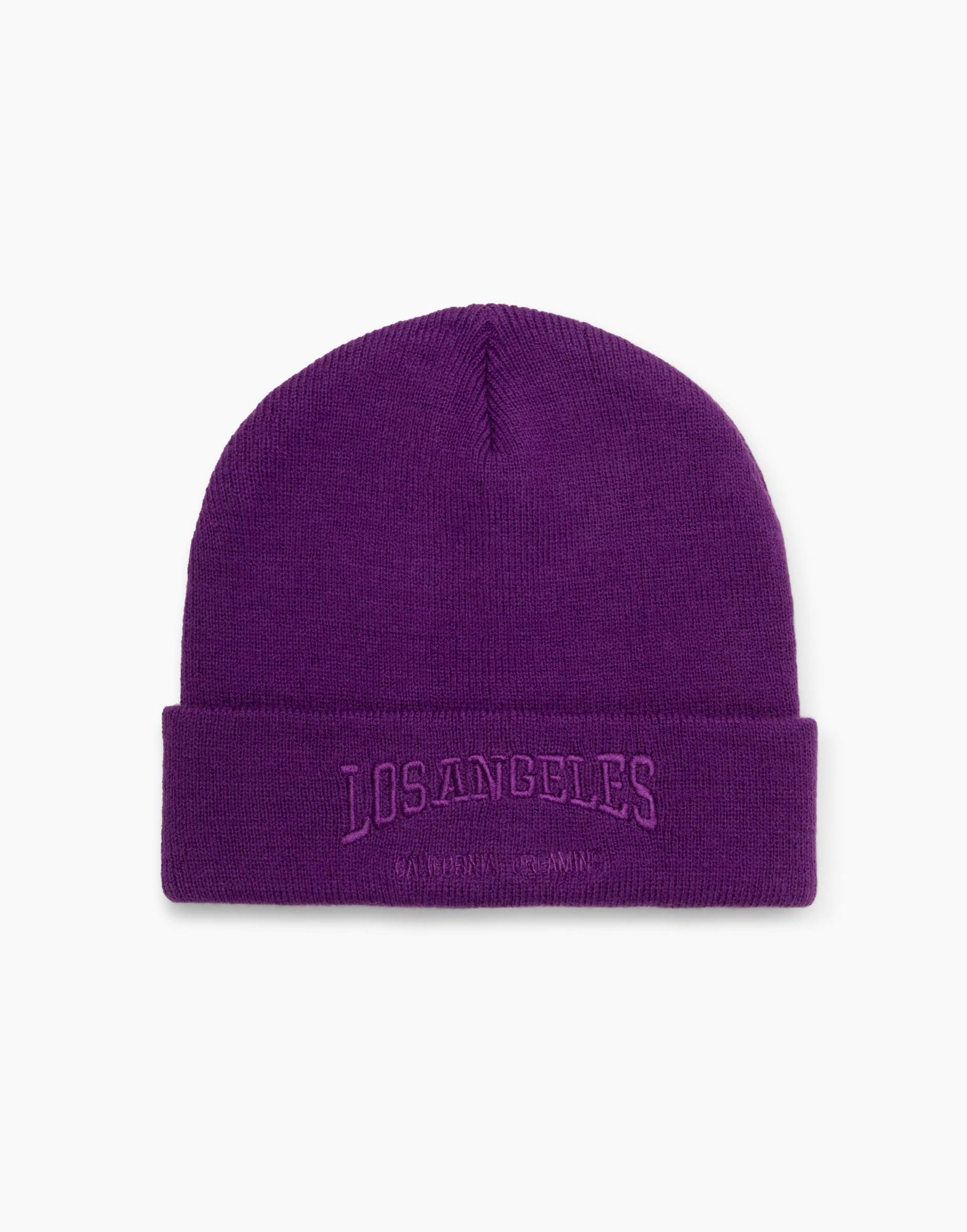 Фиолетовая шапка с вышивкой для девочки-2