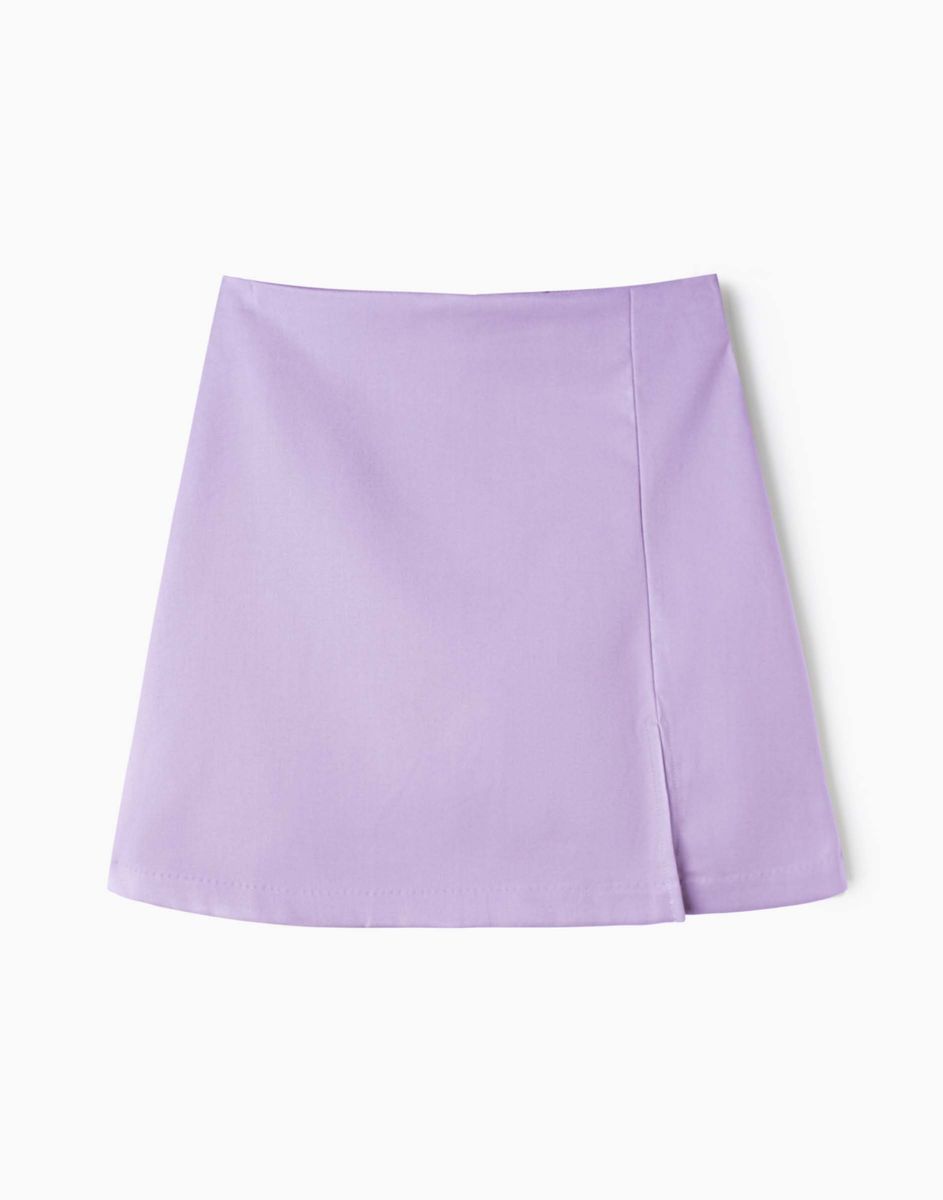 С чем носить фиолетовую юбку-карандаш