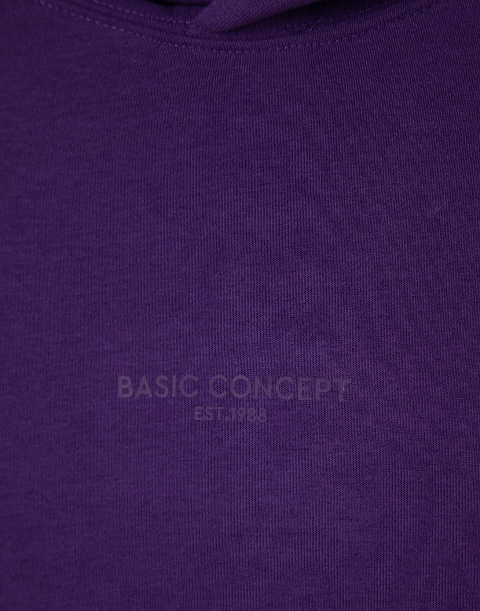 Фиолетовое худи comfort с карманом кенгуру для мальчика-5