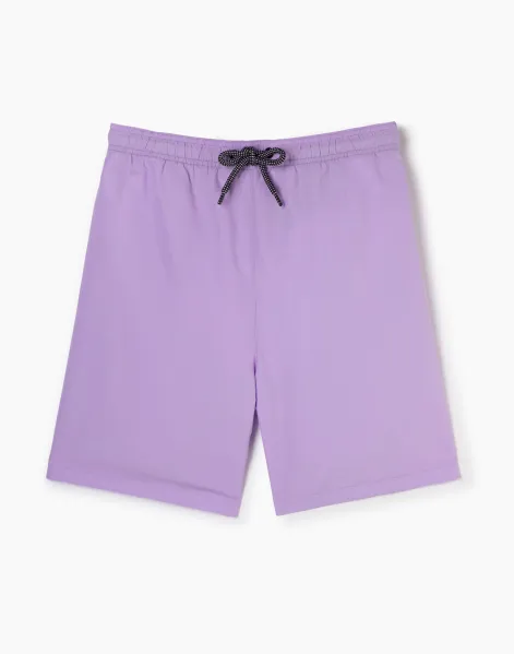 Фиолетовые пляжные шорты-0