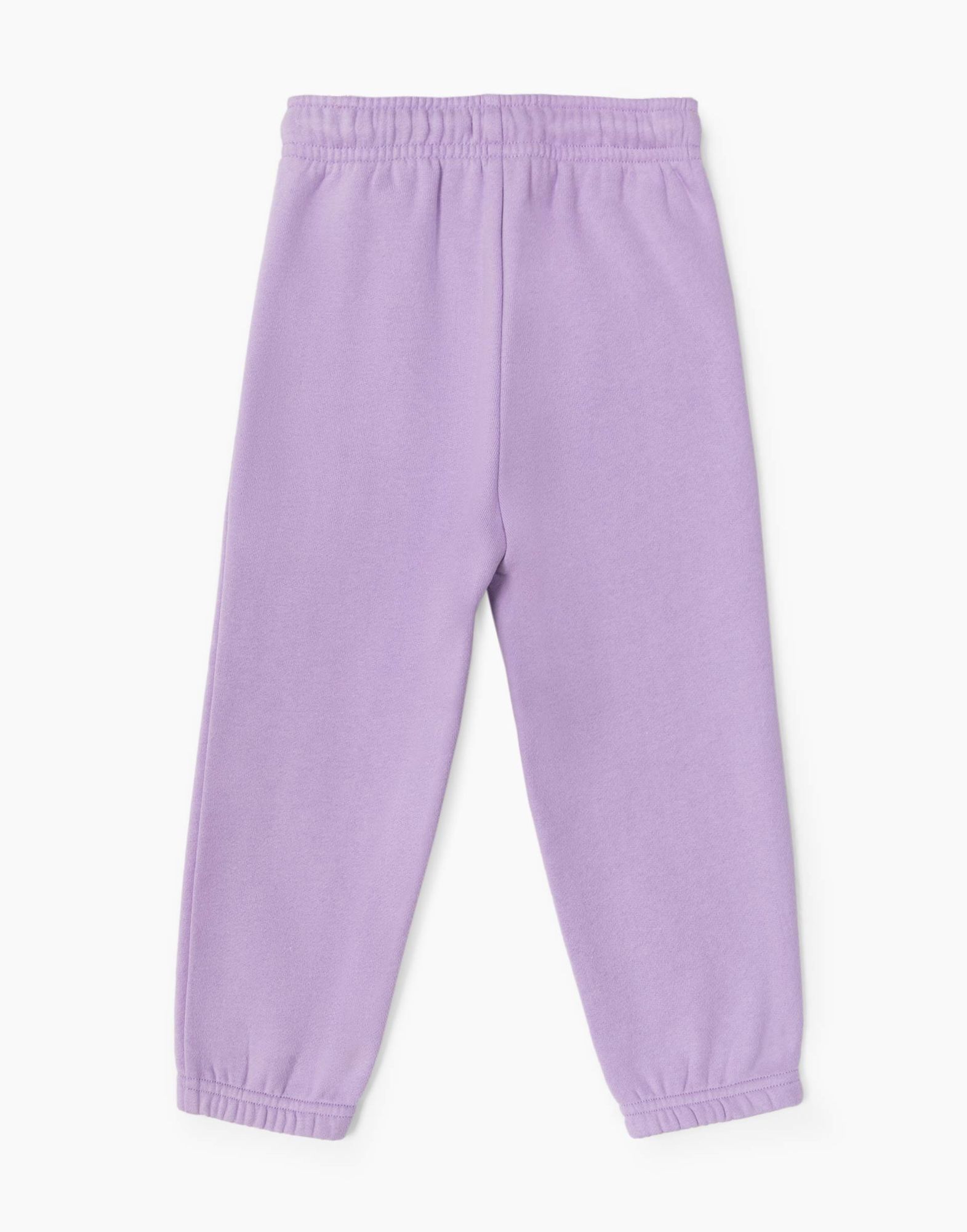 Фиолетовые спортивные брюки jogger с нашивкой для девочки-1