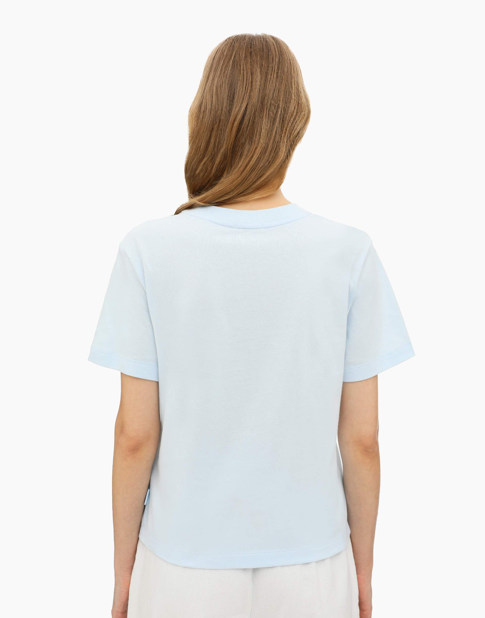 Голубая футболка Straight из тонкого джерси женская GKT019527-1 купить ...