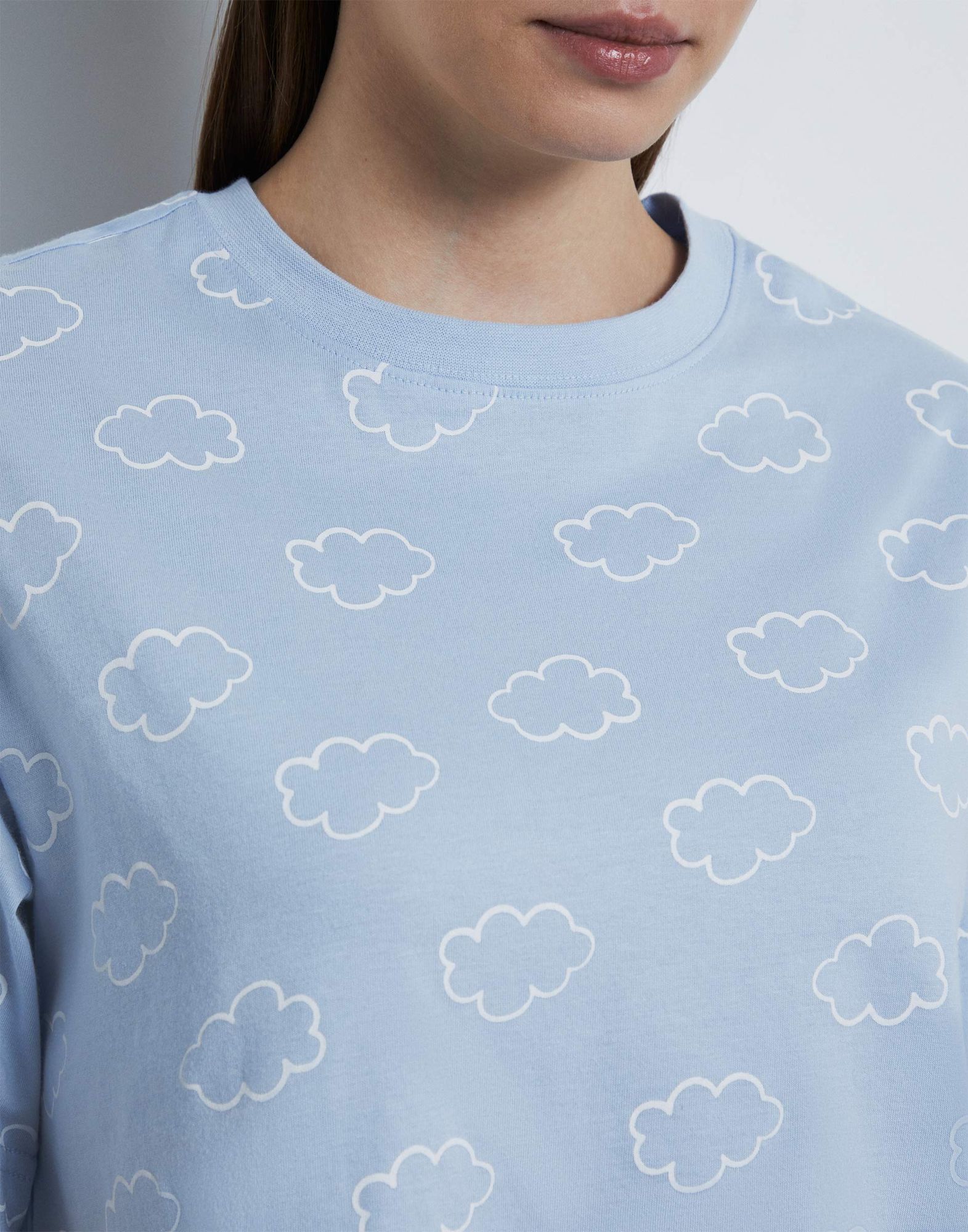 Голубая пижама с облаками-4