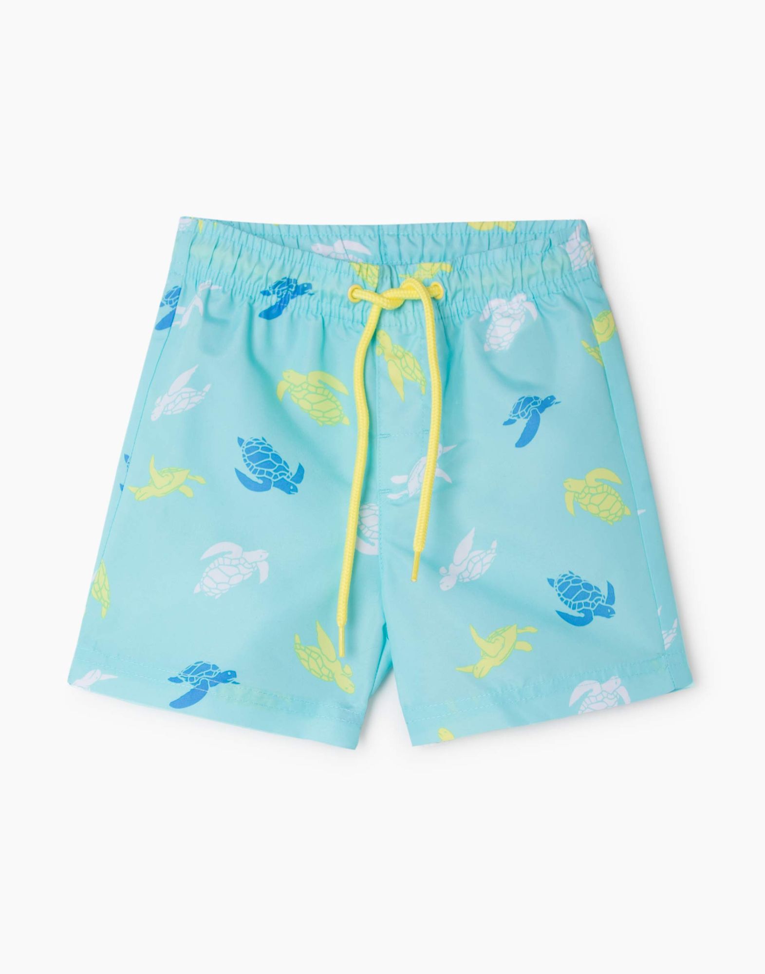 Голубые плавательные шорты с принтом для мальчика-0