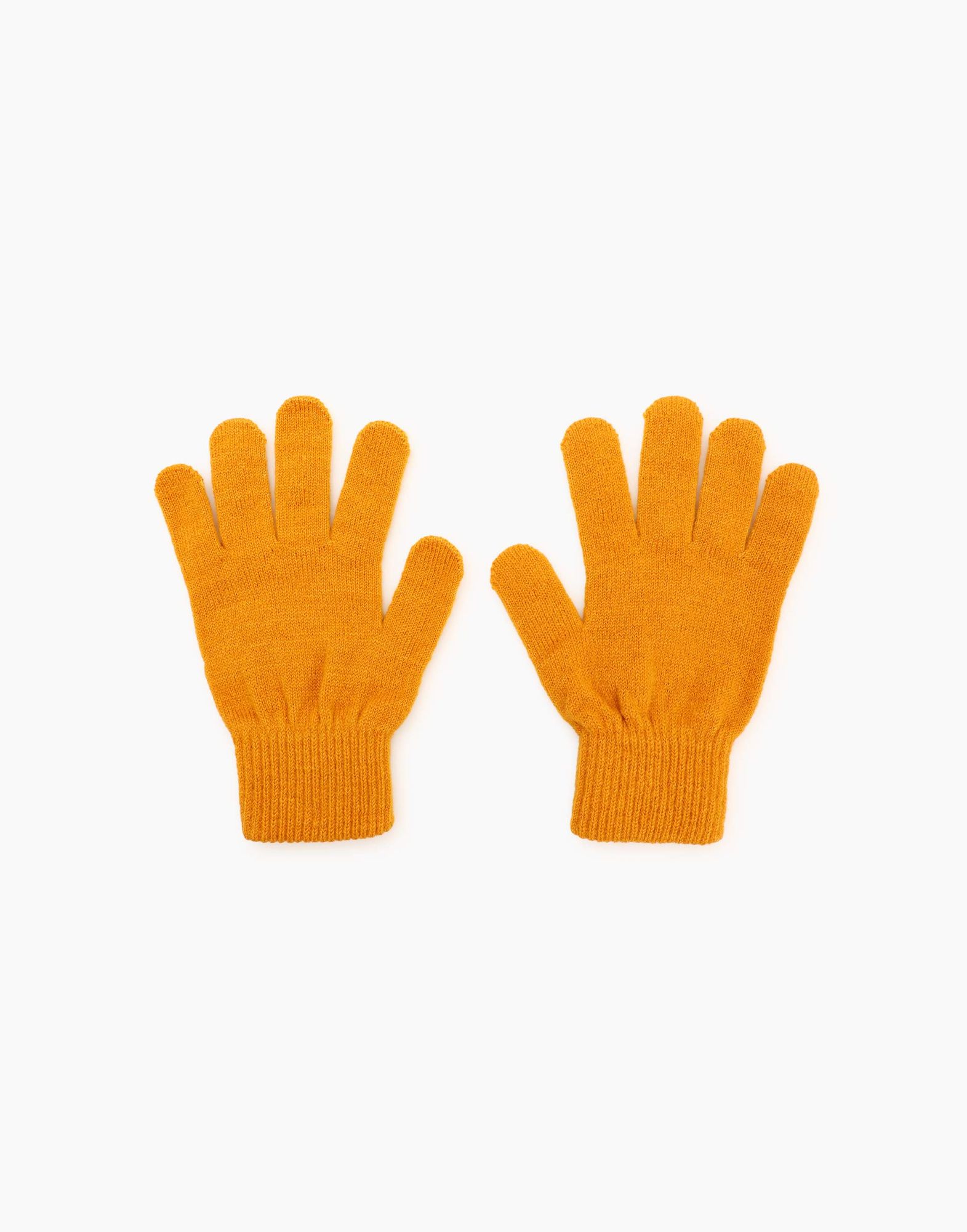 Горчичные перчатки для мальчика-0