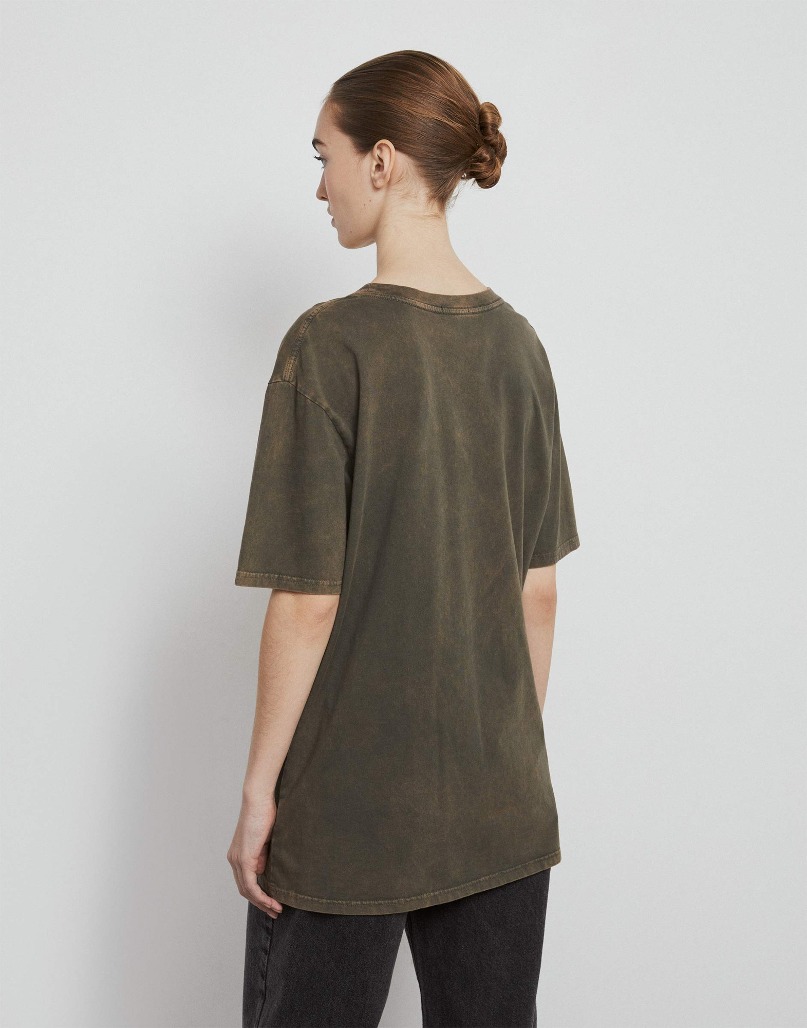 Хаки футболка oversize с принтом GKT023624-1 купить по цене от 349 ...