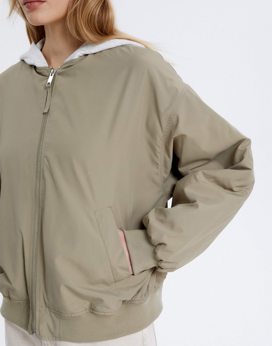 極美品24SS Theory AIRY COTTON SHEER BOMBER theory セオリー Theory 24SS Sheer Shirting BF Shirt シャツ