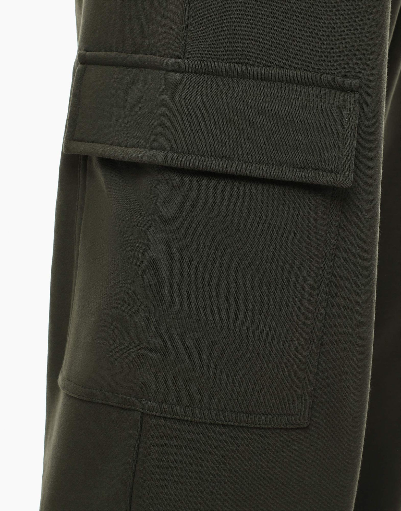 Хаки спортивные брюки Wide-leg Cargo -3