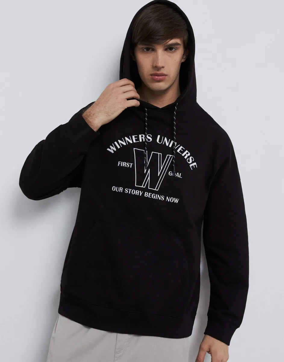 Худи oversize с вышивкой BAC012780-2 купить по цене от 599 рублей с ...