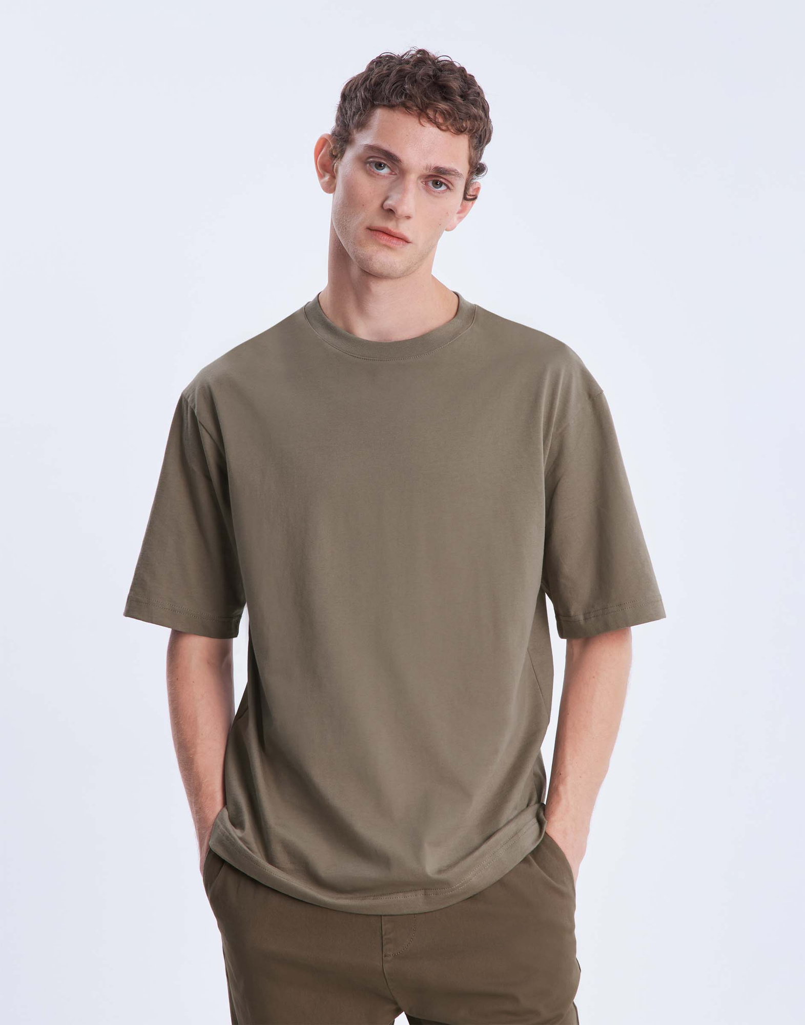 Коричневая базовая футболка New Comfort из джерси BKT016051-3 купить по ...