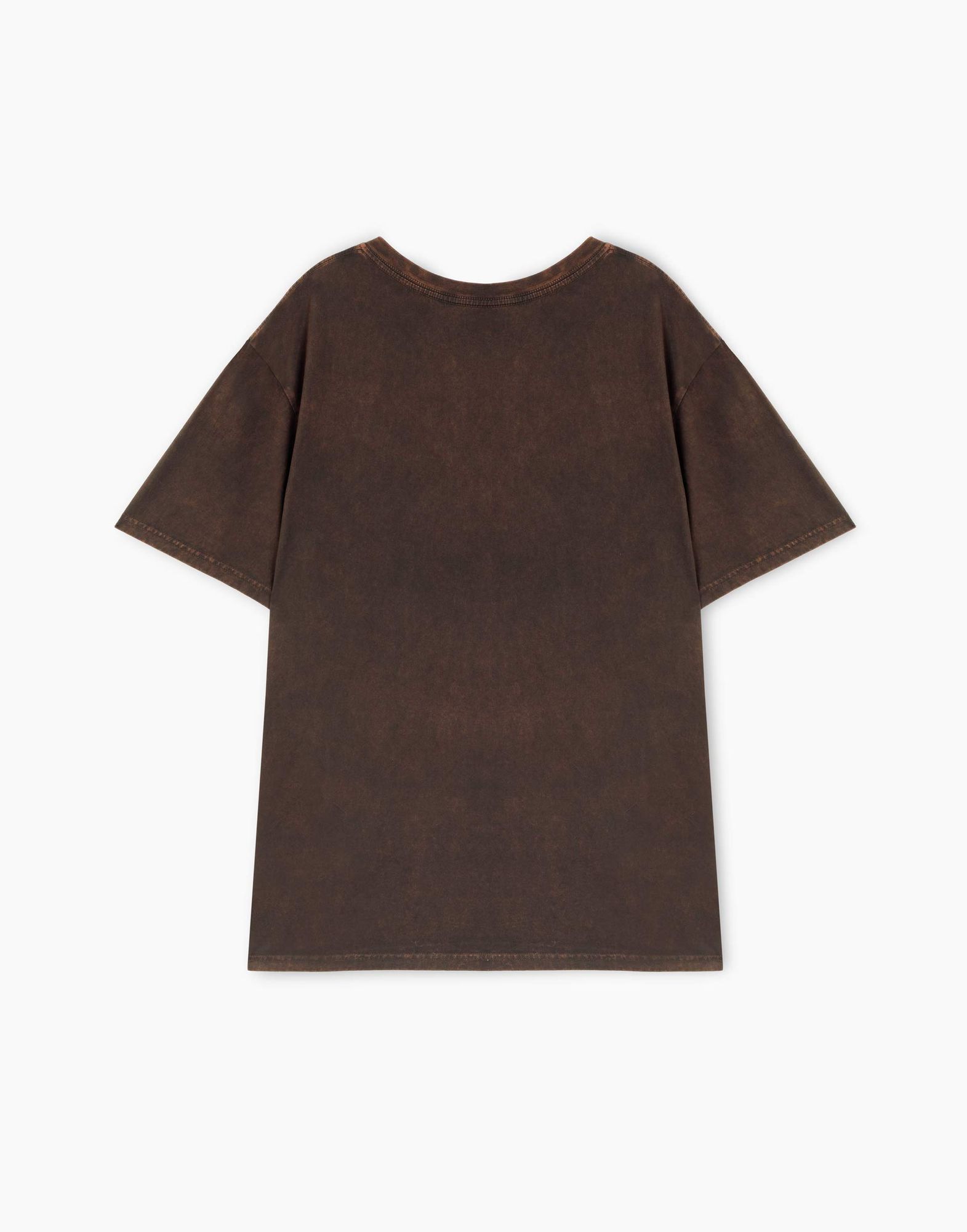 Коричневая футболка oversize тай-дай с принтом GKT024687-1 купить по ...