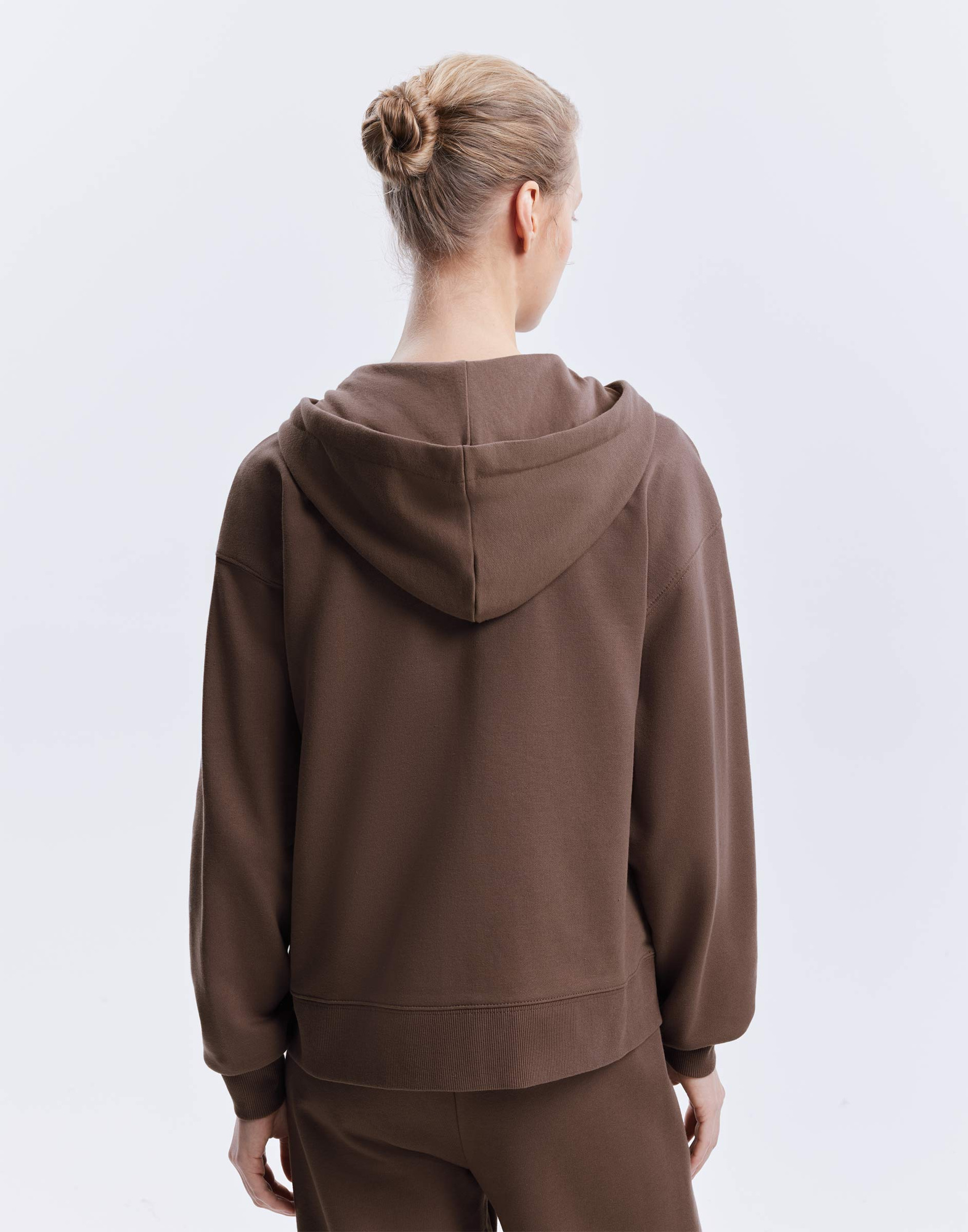 Коричневая толстовка на молнии oversize GAC024448-3 купить по цене от ...