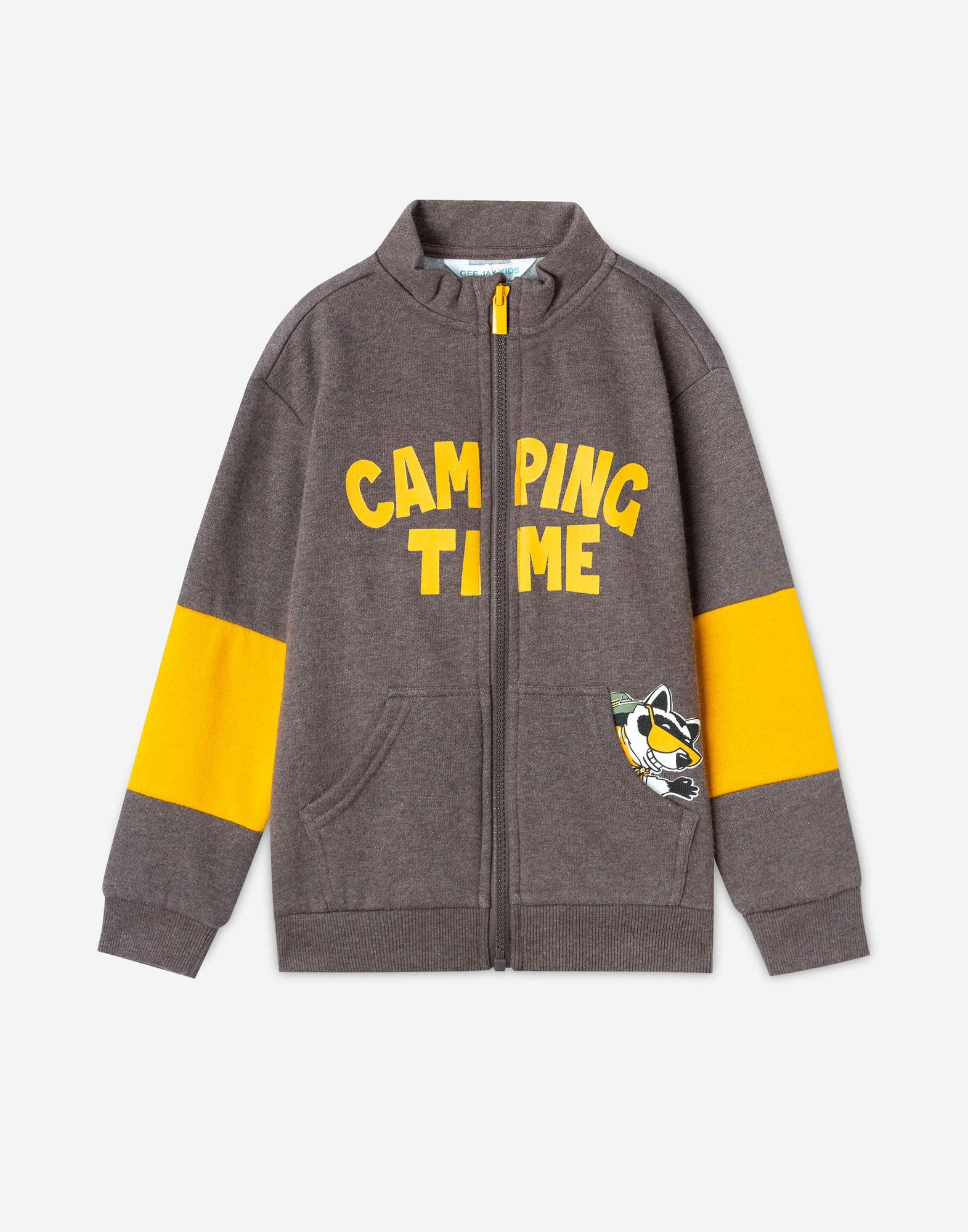 Коричневая толстовка с принтом Camping time для мальчика BAC009597-1 ...