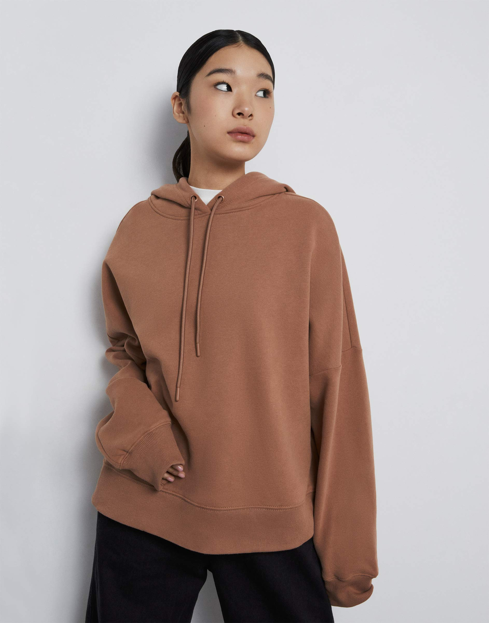 Коричневое худи oversize для девочки GAC020679-1 купить по цене от 499 ...