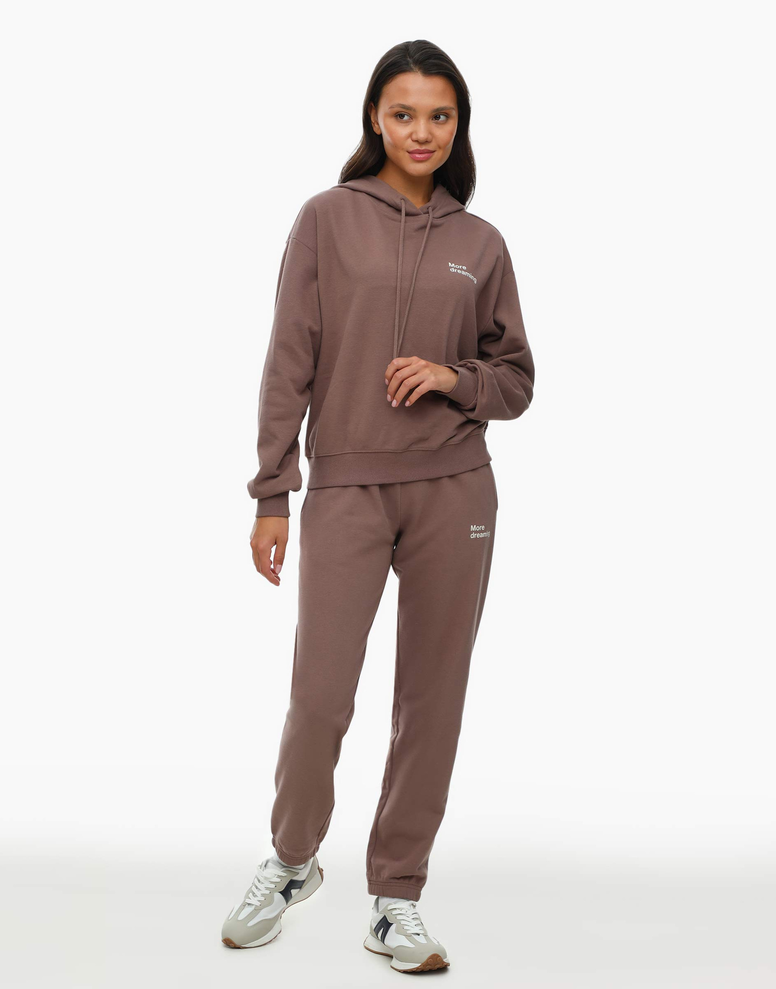 Коричневое худи oversize с принтом GAC020644-3 купить по цене от 599 ...