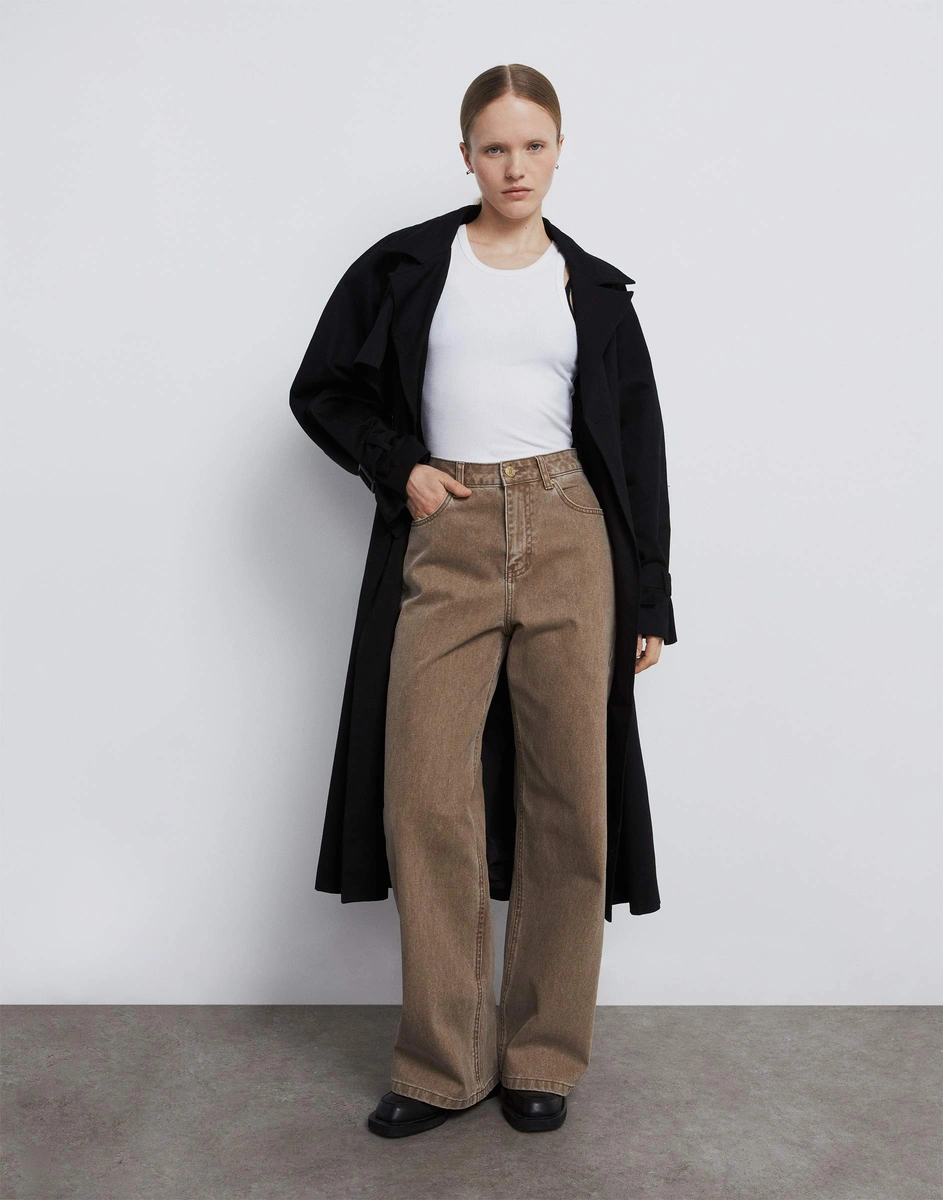 Коричневые джинсы Paris Wide leg GJN031253-4 купить по цене от 599 ...