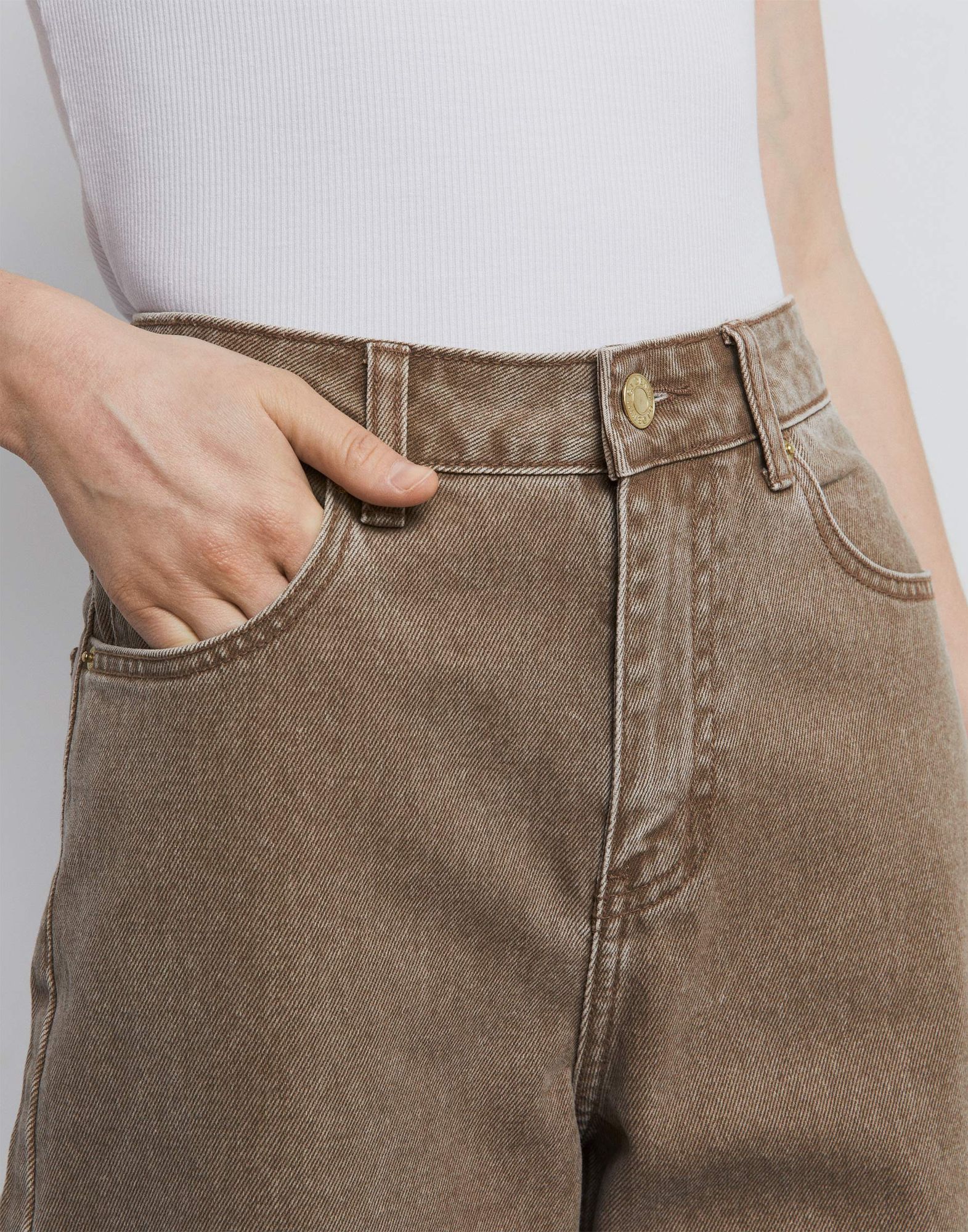 Коричневые джинсы Paris Wide leg GJN031253-4 купить по цене от 599 ...