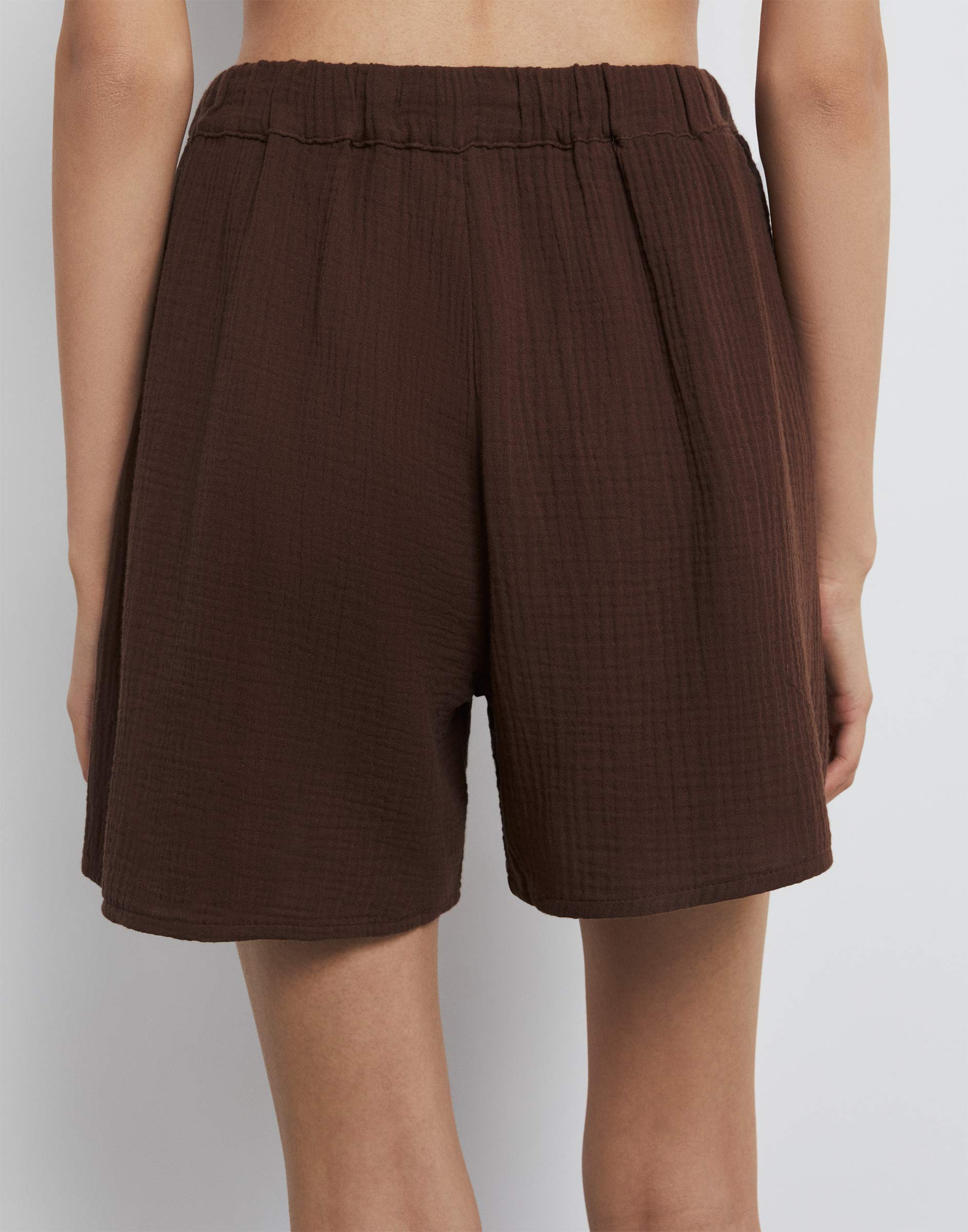 Коричневые шорты Easy fit из муслина GSH011738-1 купить по цене от 1499 ...