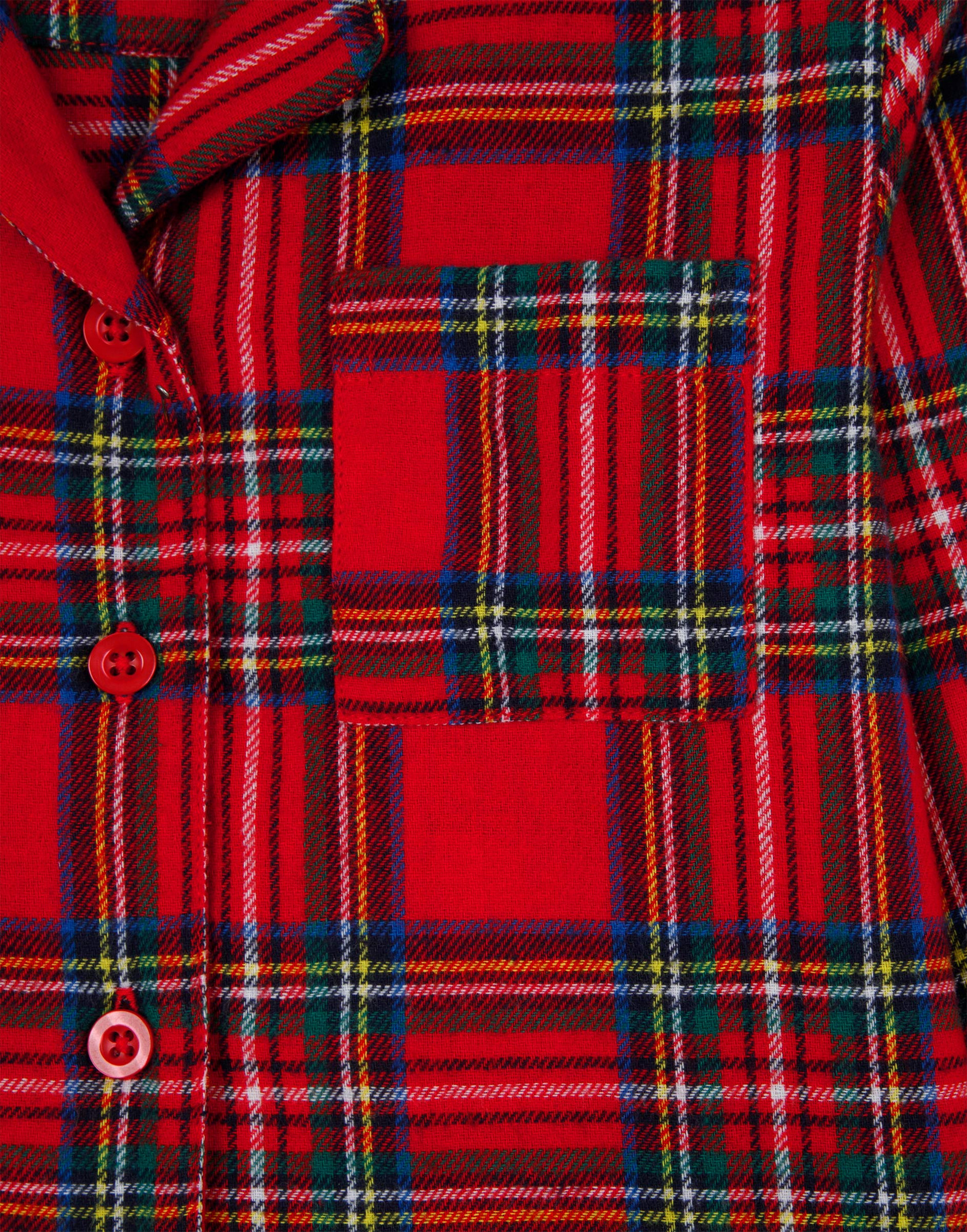 Красная клетчатая пижама oversize из фланели для девочки GSL002330-1 ...