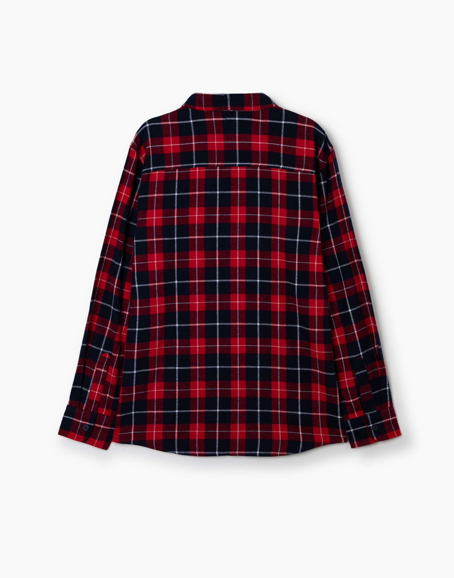 Красная клетчатая рубашка Comfort с карманами для мальчика-2