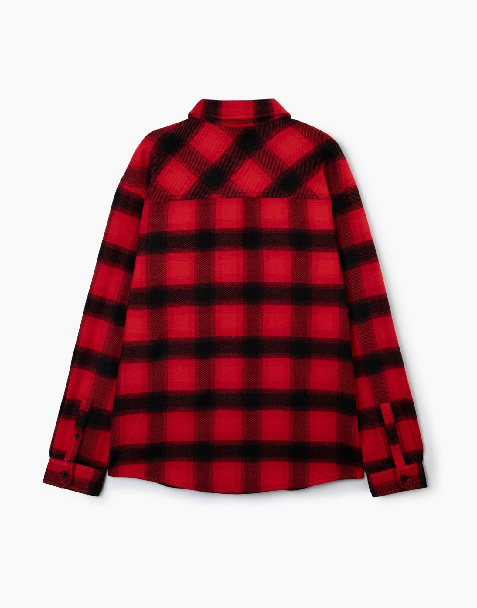 Красная клетчатая рубашка oversize для мальчика BWT001397-1 купить по ...