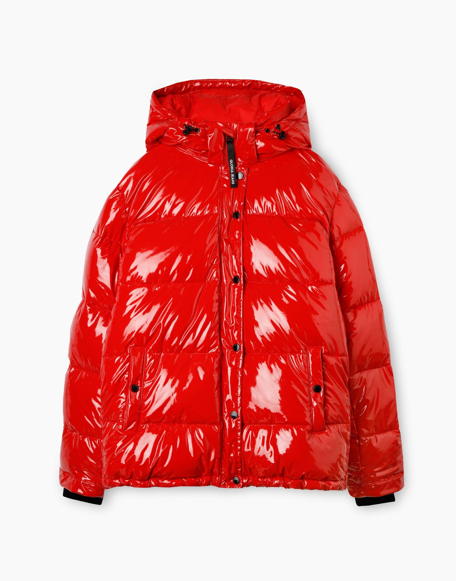 Красная oversize-куртка с синтепухом и карманами-7