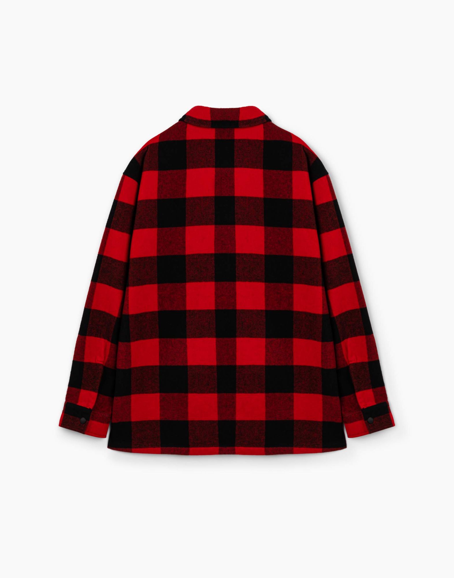 Красная рубашка oversize в клетку для мальчика-2