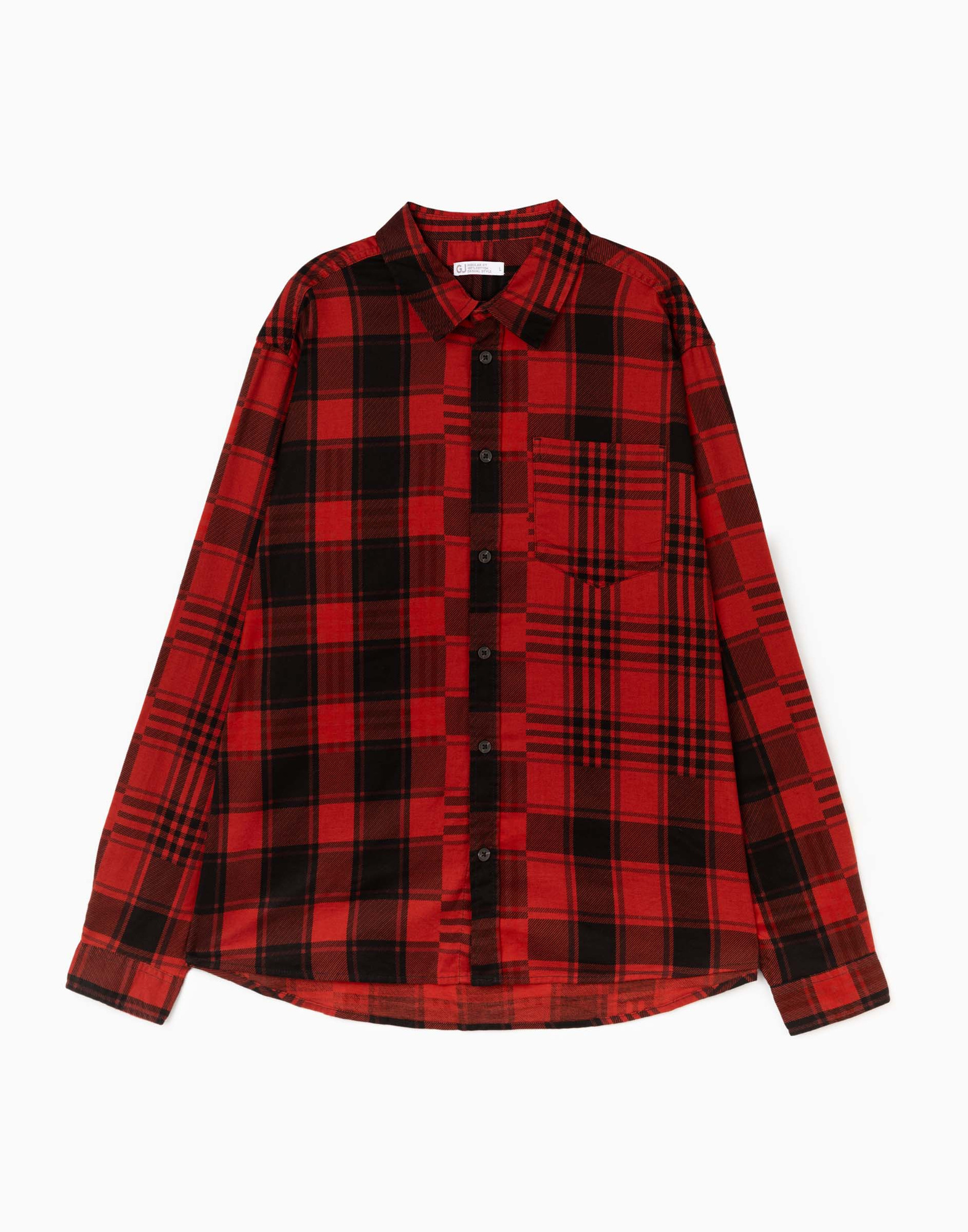 Красная рубашка в клетку BWT001136-2 купить по цене от 999 рублей с ...