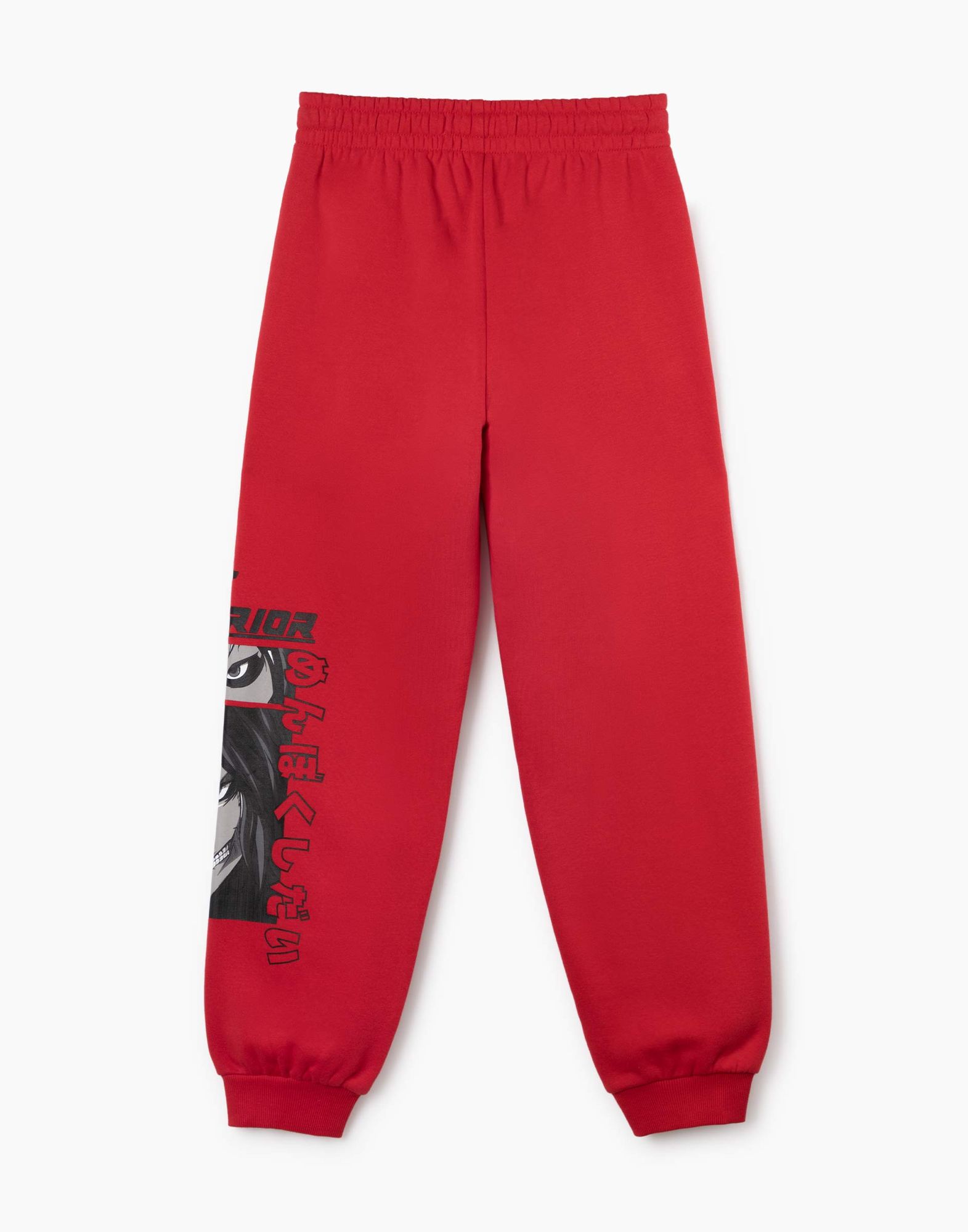 Красные спортивные брюки Jogger с аниме-принтом для мальчика-2