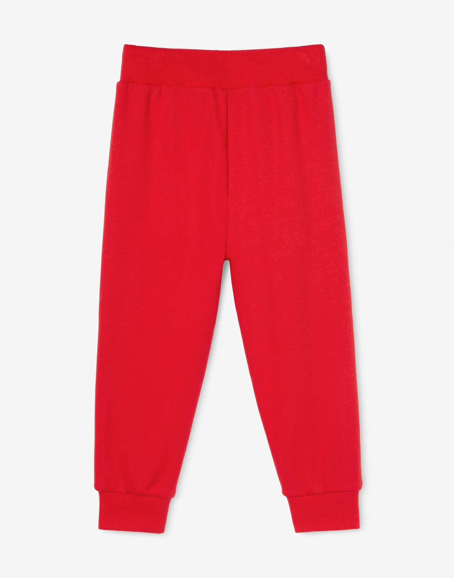 Красные спортивные брюки с новогодним принтом для мальчика-2