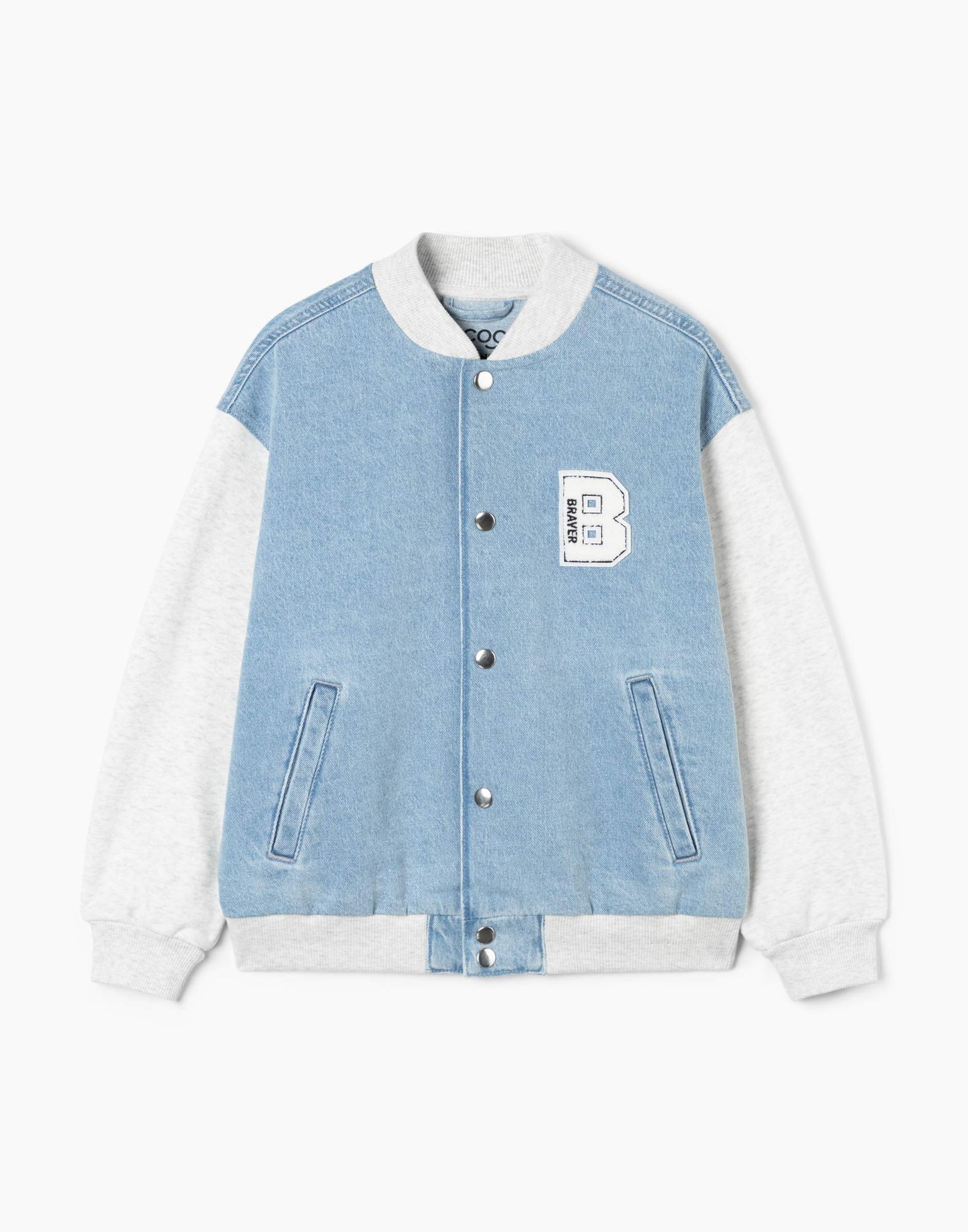 Куртка-бомбер oversize с нашивкой для мальчика BJC002657-1 купить по ...