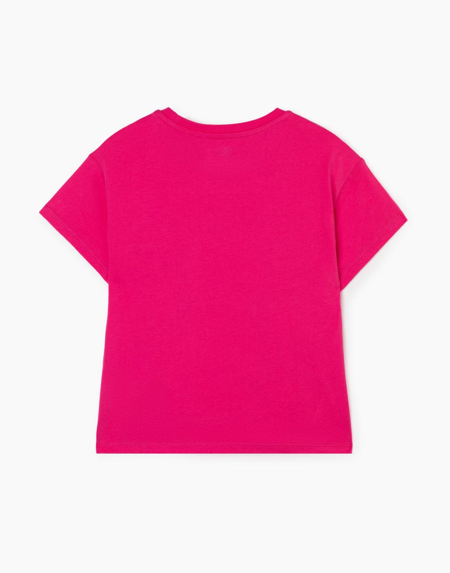 Малиновая футболка oversize с принтом для девочки-2