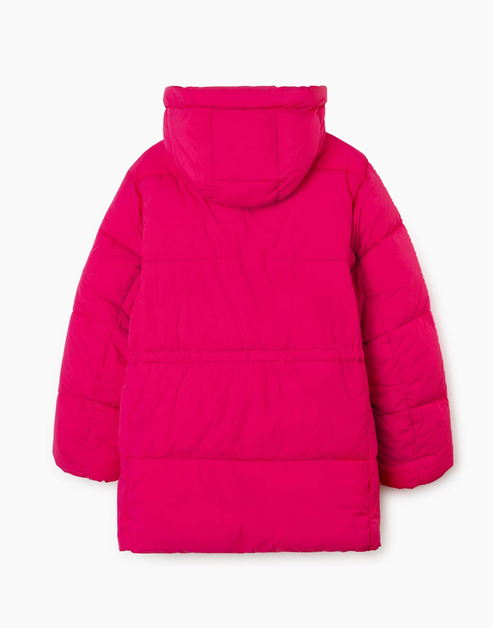 Малиновая утеплённая куртка с синтепухом для девочки-3