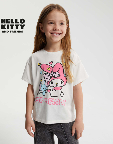 kitty様❾❸ Молочная сумка с вышивкой Hello Kitty для девочки GAS017321-1