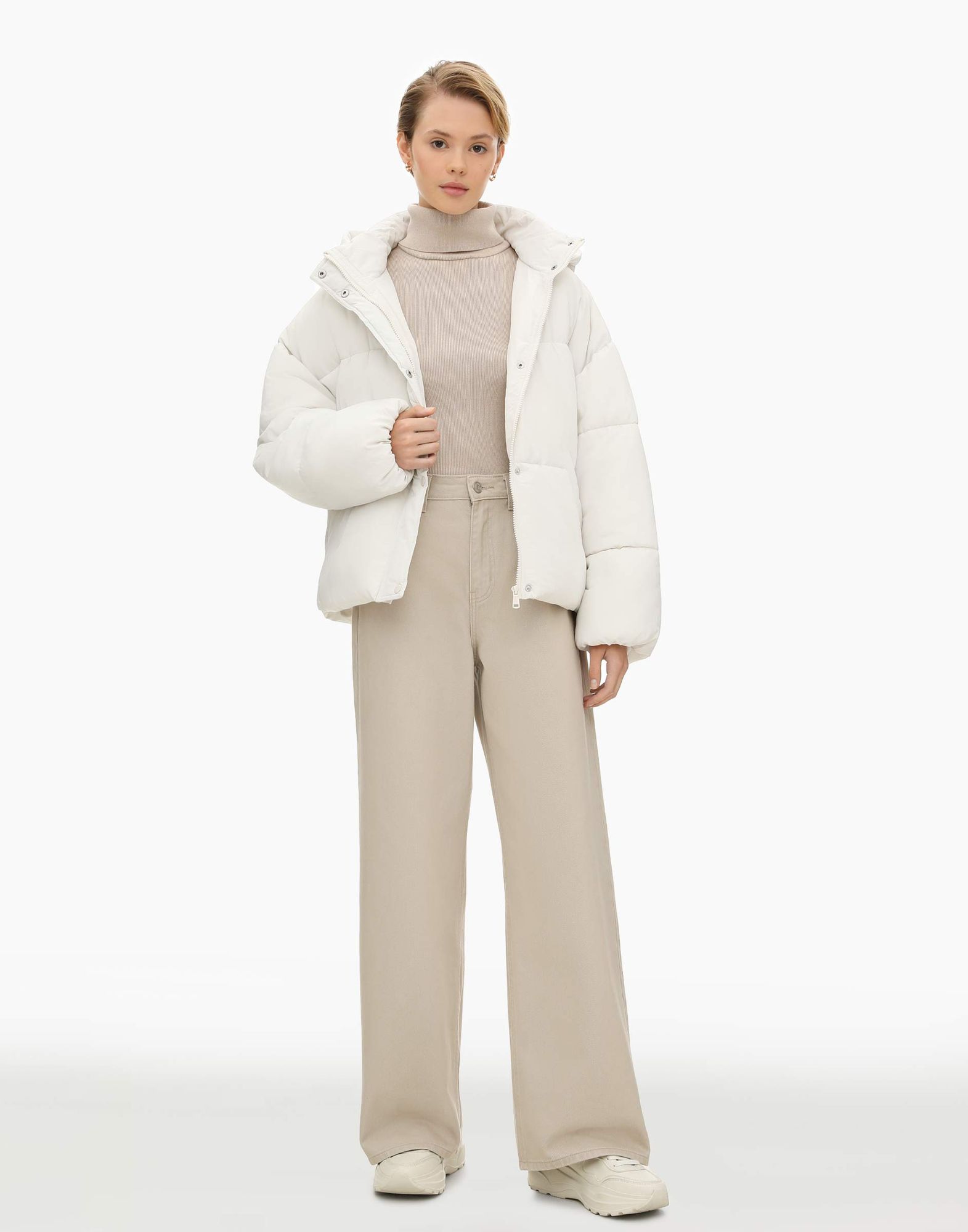 Молочная куртка oversize с синтепухом-3
