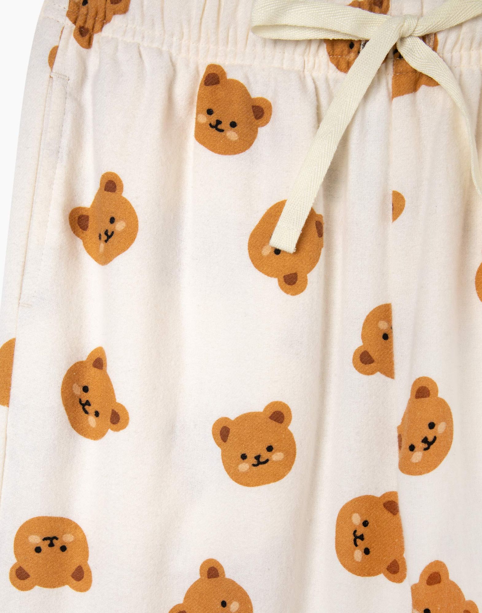 Молочная пижама с тотал-принтом для девочки-8