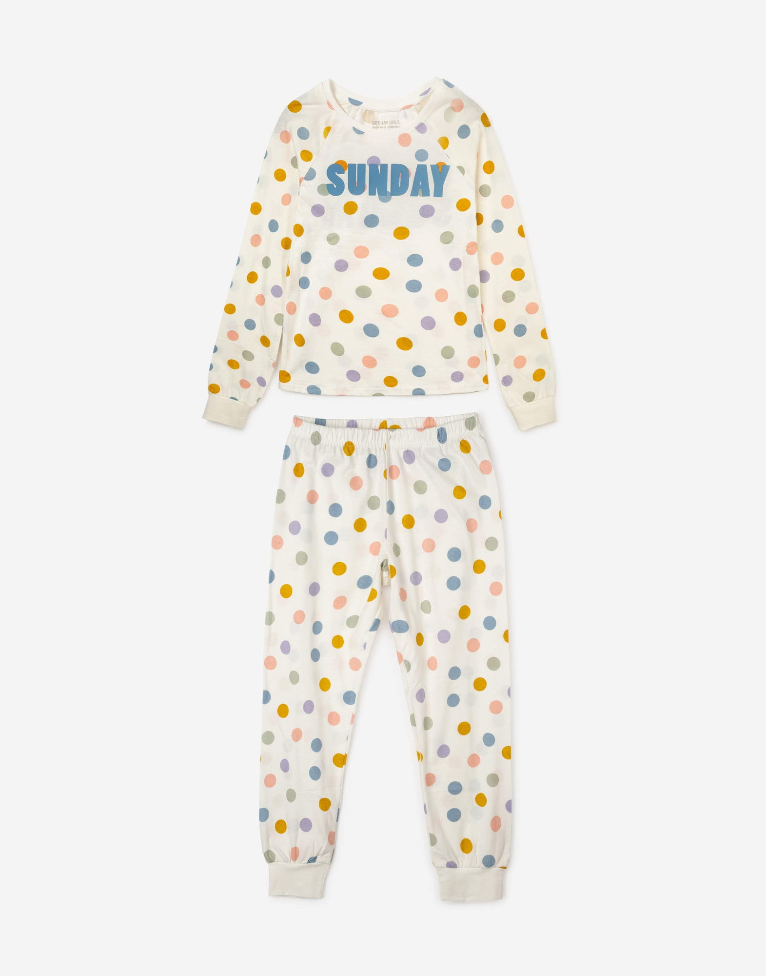 Молочная пижама в горох для девочки GSL000107-1 купить по цене от 299 ...