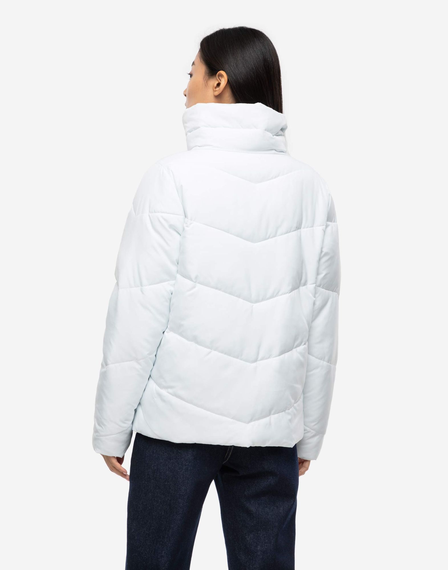 Молочная утепленная куртка oversize-1