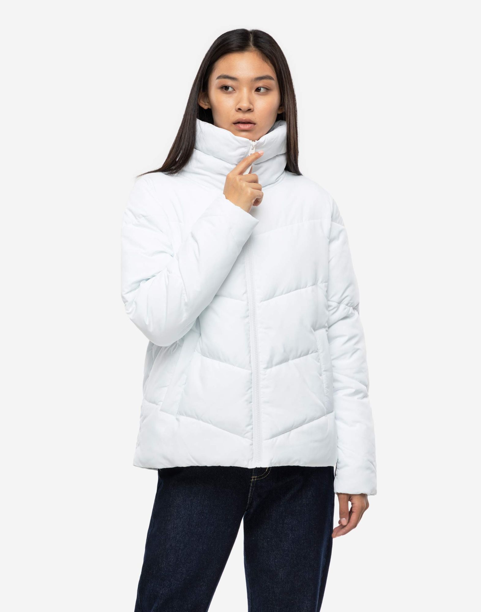 Молочная утепленная куртка oversize-4