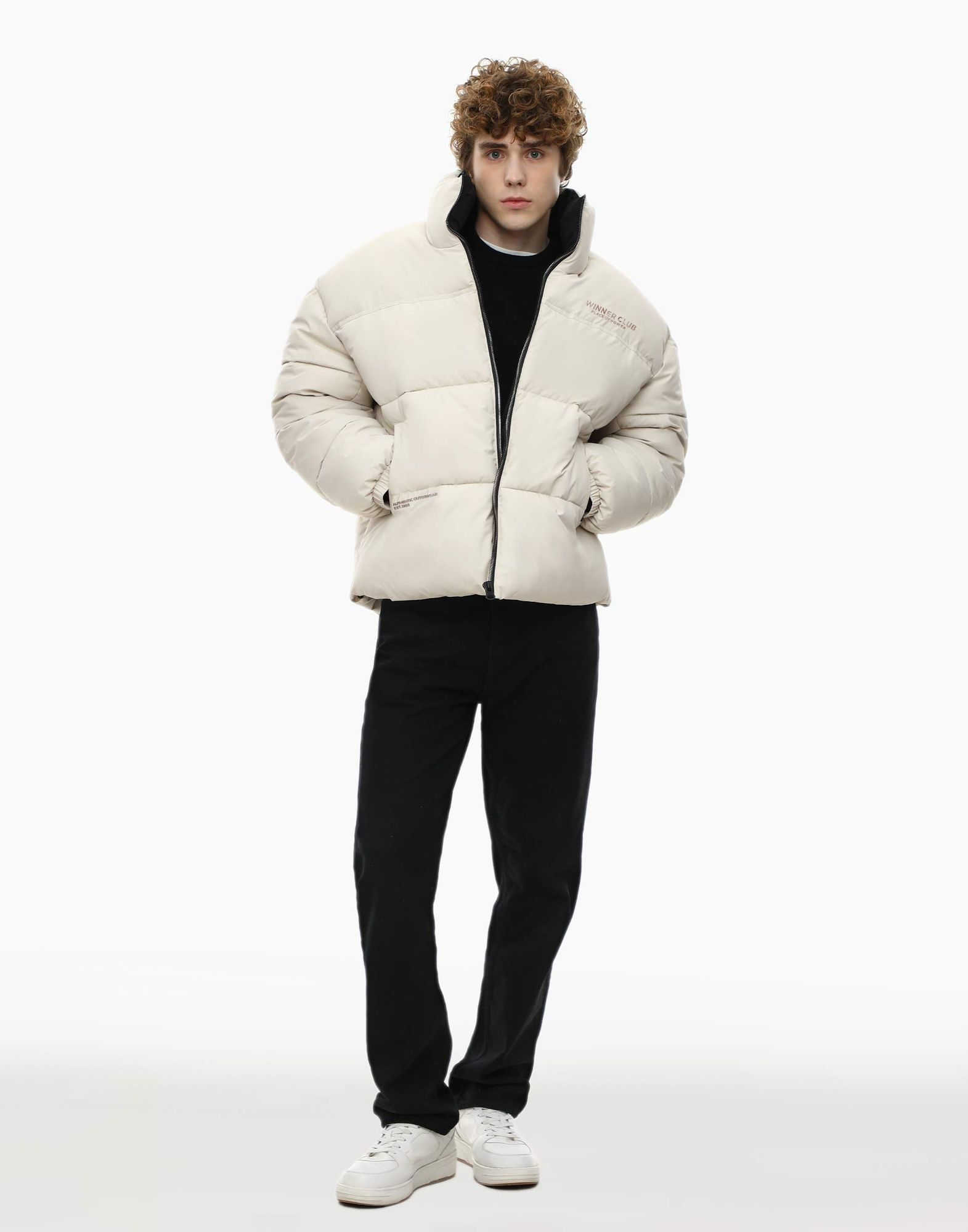 Молочная утеплённая oversize-куртка с синтепухом-2