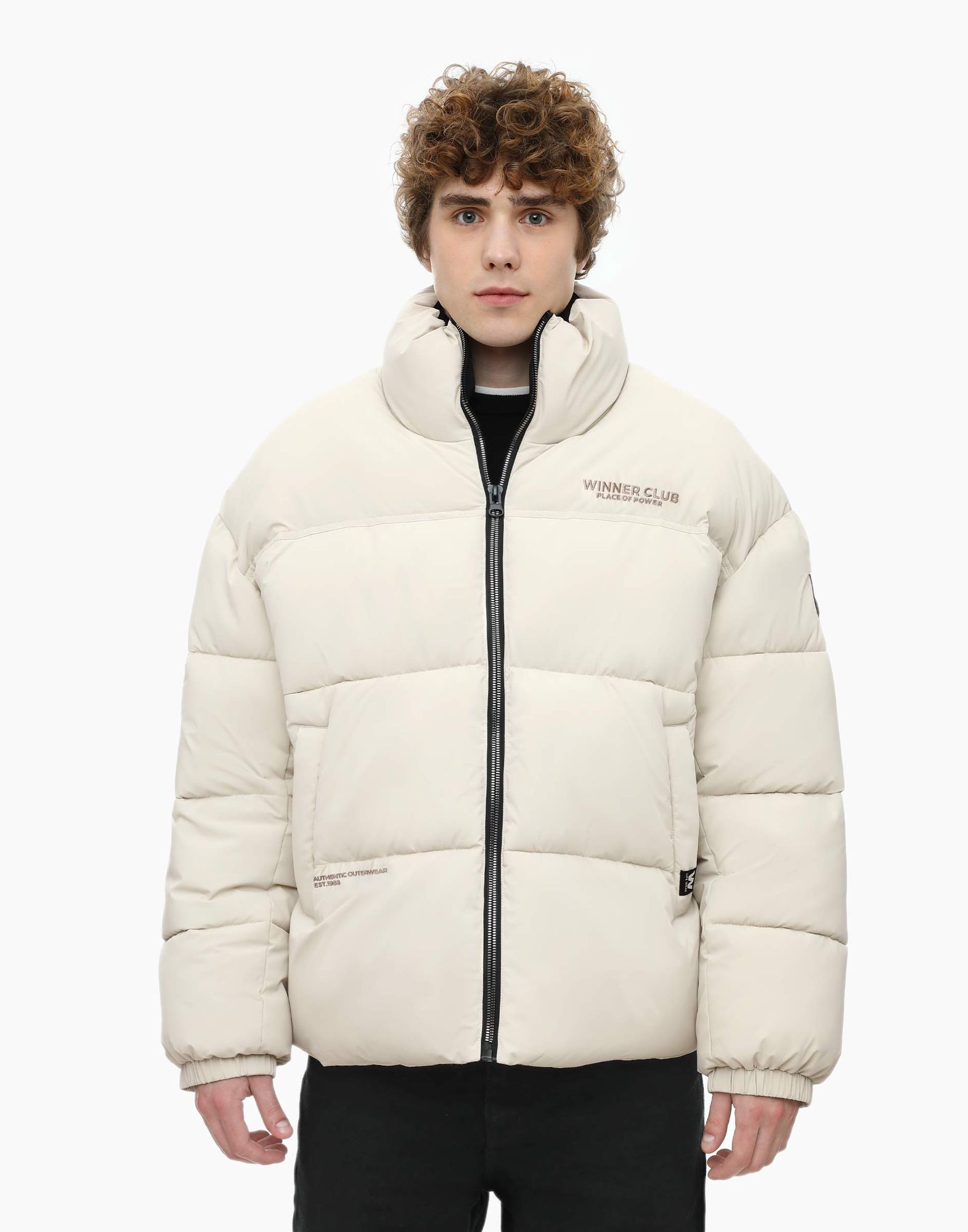 Молочная утеплённая oversize-куртка с синтепухом-3