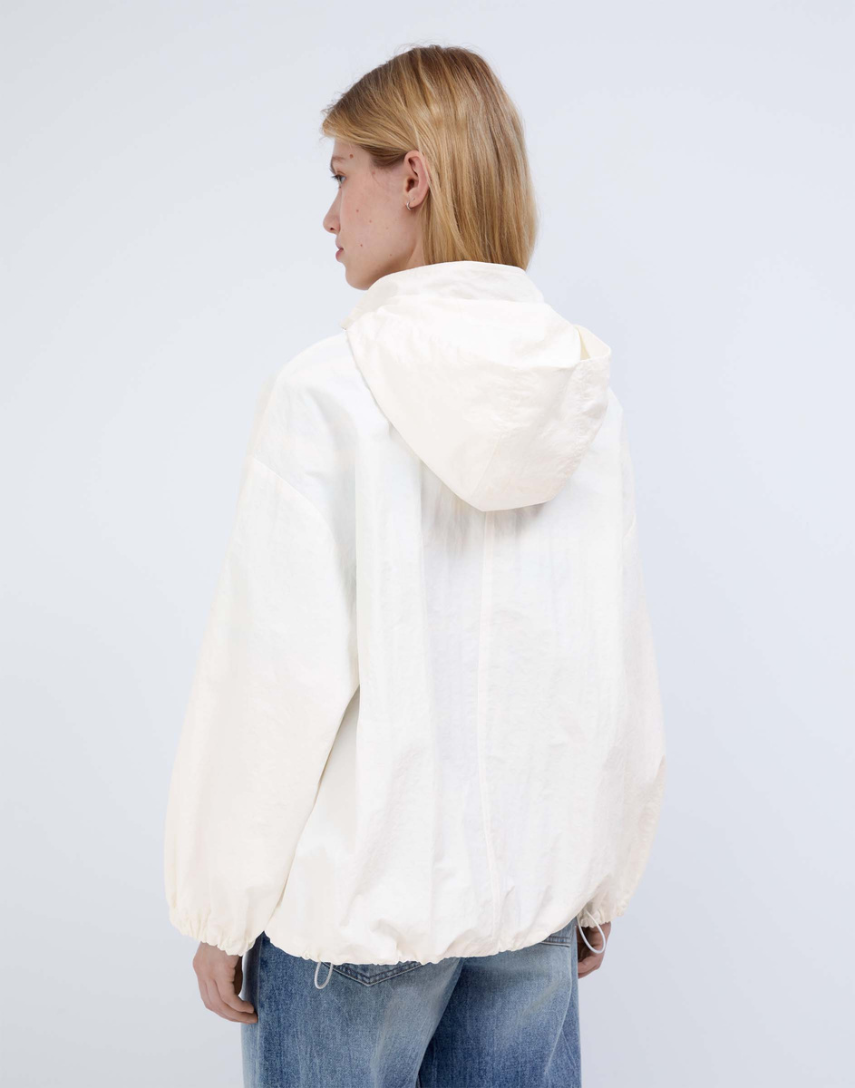 VONVONGIRL④ 1本 Голубая укороченная ветровка oversize с принтами GOW004387-1