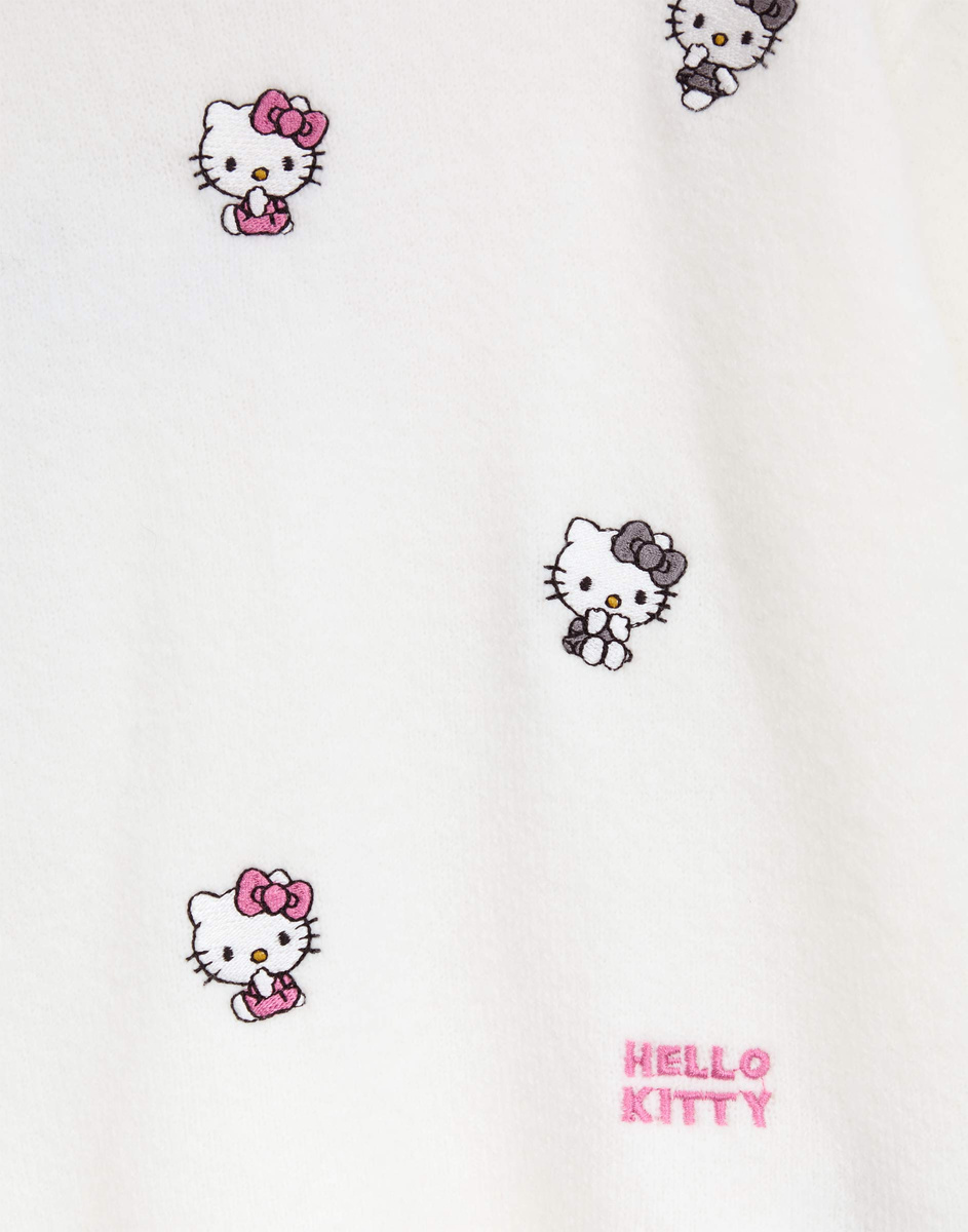 H e l l o ☻ˎˊ Молочная водолазка с вышивкой Hello Kitty для девочки GSW007881-2