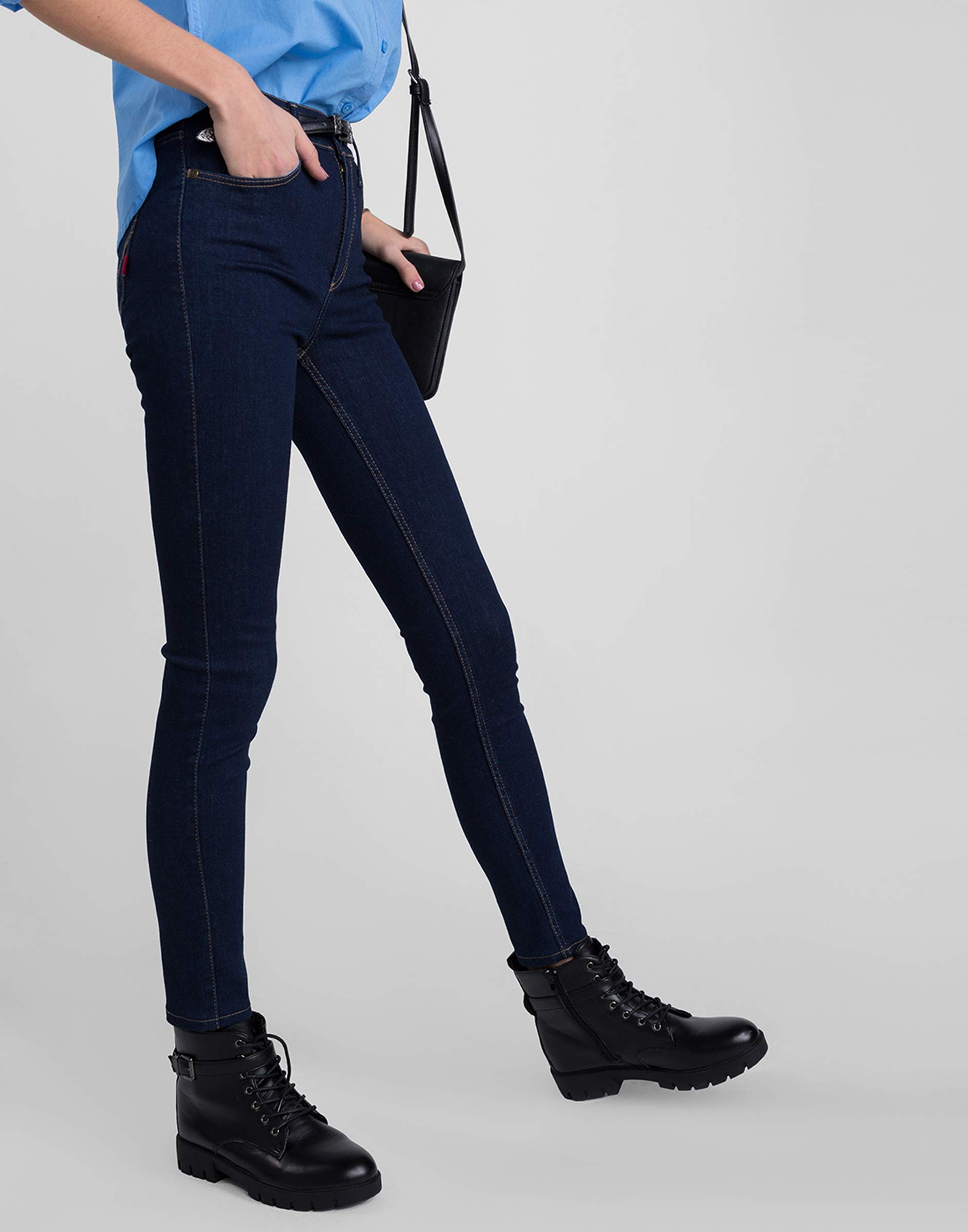 Облегающие джинсы High rise Legging цвета DEEP DARK GJN012430-1 купить ...
