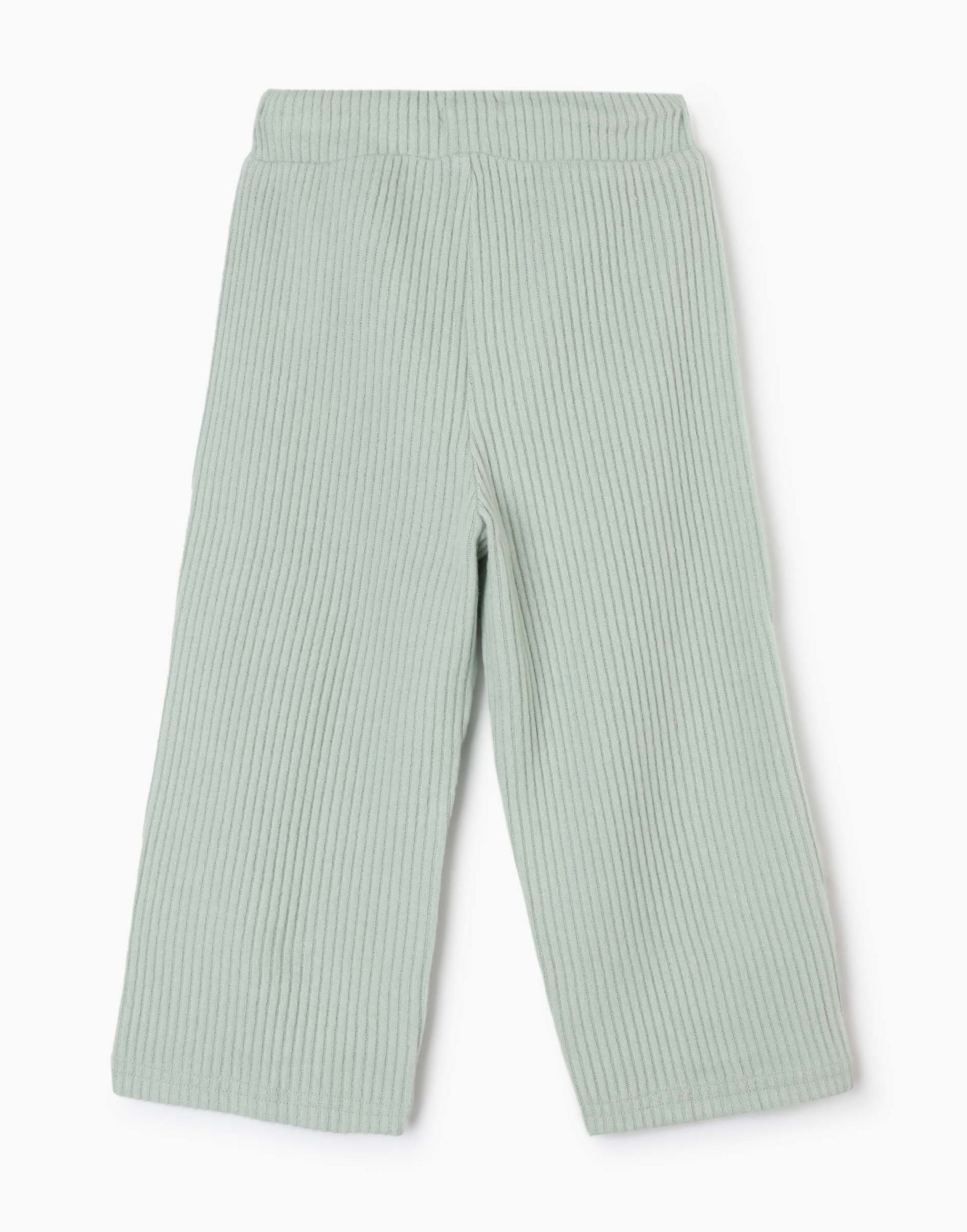Оливковые спортивные брюки Wide Leg для девочки-1